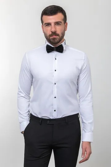 Slim Fit Ata Yaka Pamuk Damatlık Erkek Gömlek