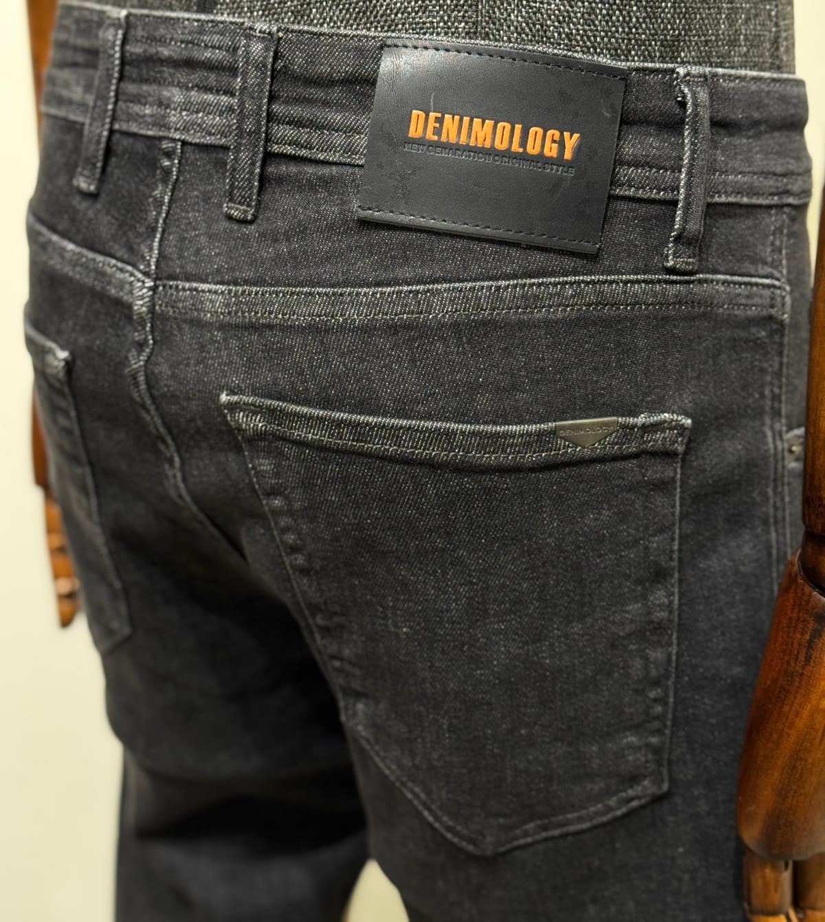 Slim Straight %100 Jean Likralı Antrasit Kot Pantolon