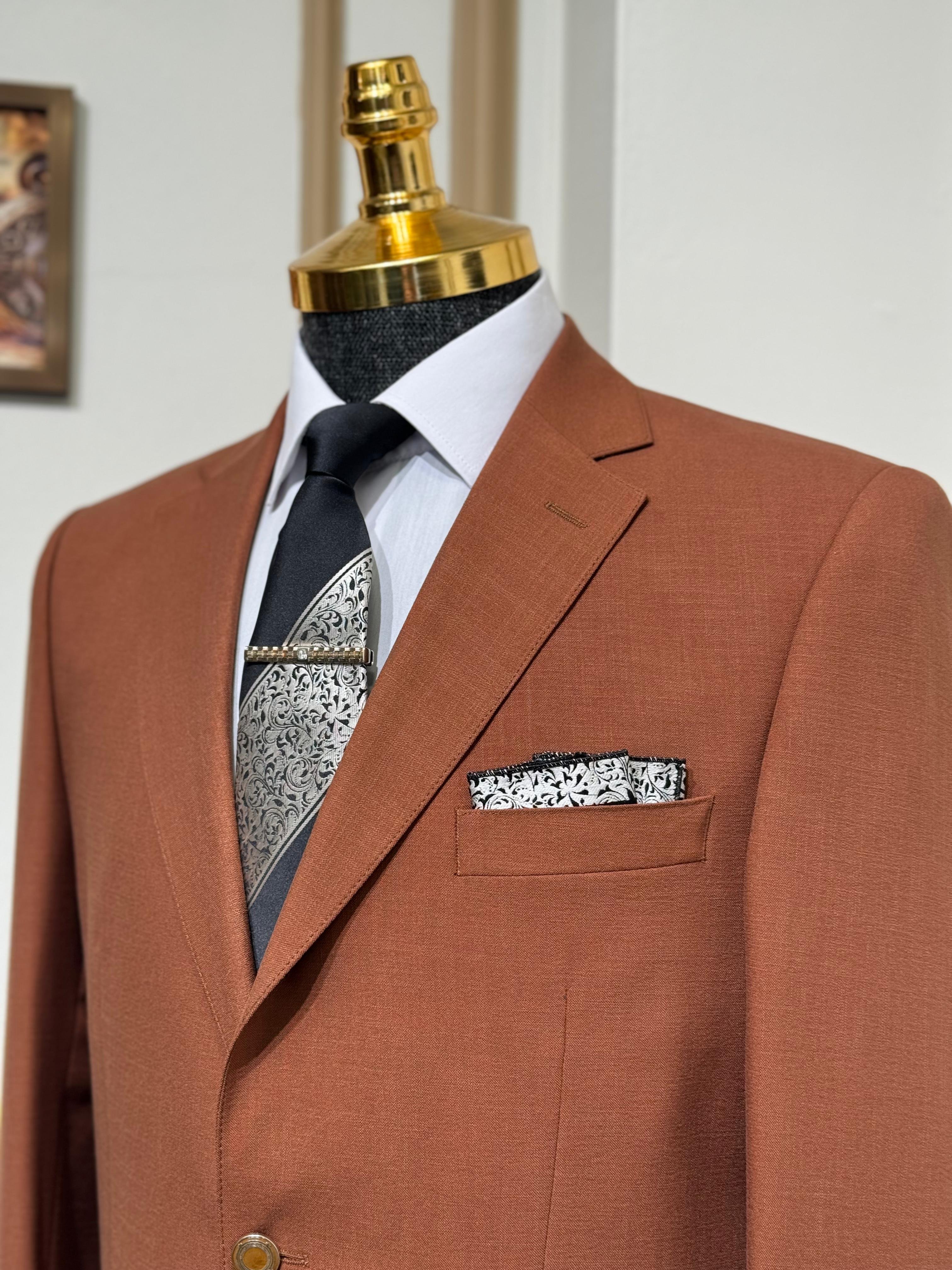 Düz Slim Fit Mono Yaka Ceket