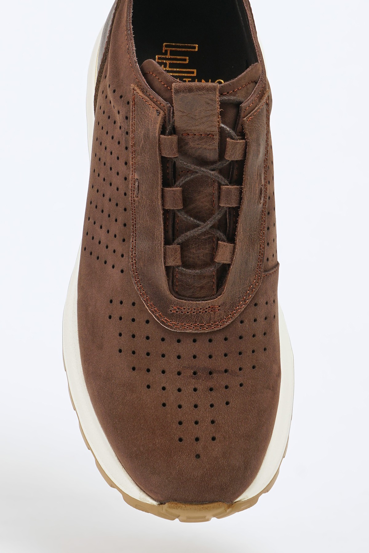 Hakiki Süet Deri İthal Taban Sneaker Ayakkabı  - Kahverengi