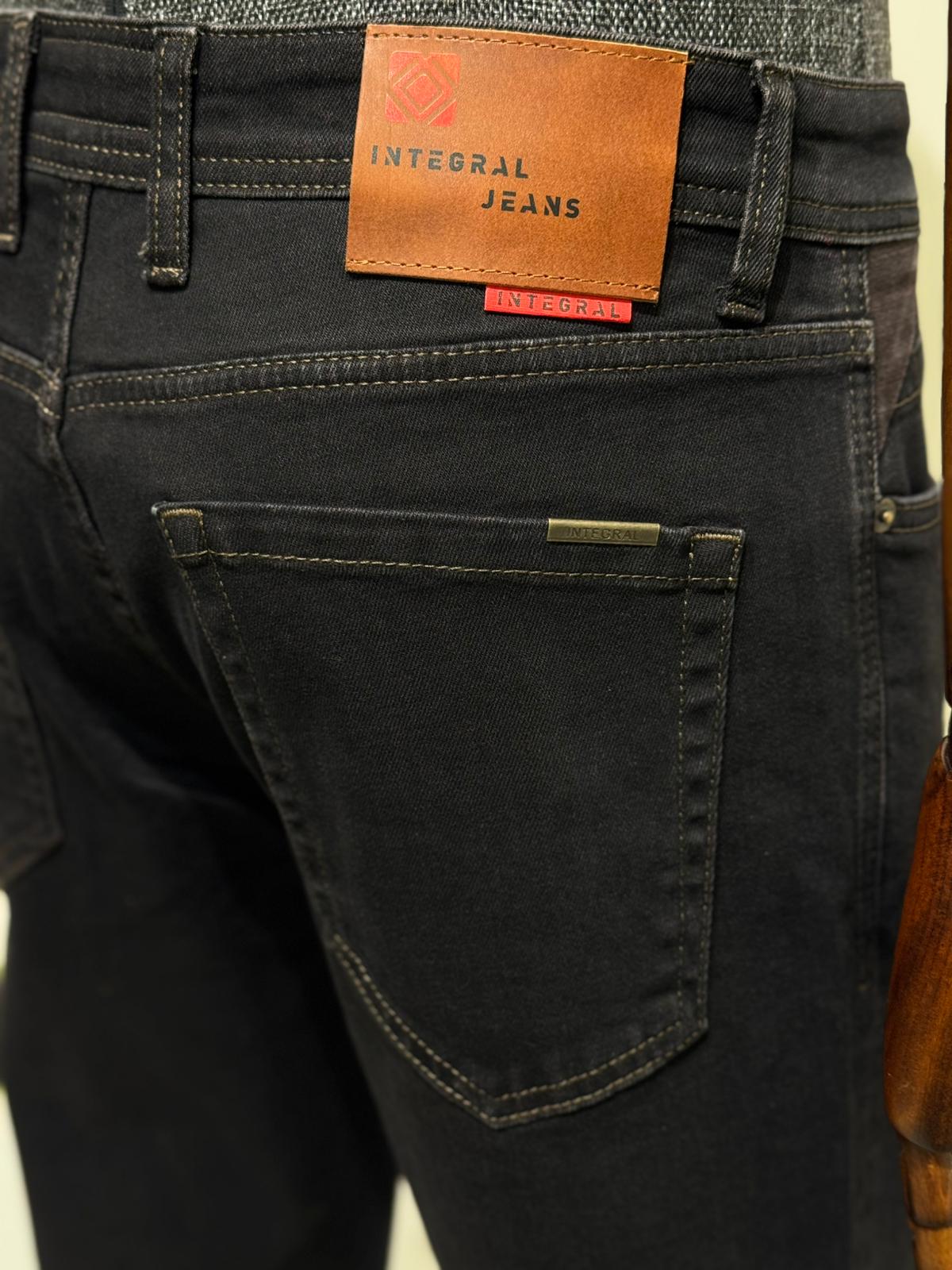 Slim Straight %100 Jean Likralı Siyah Kahve Kont Pantolon 