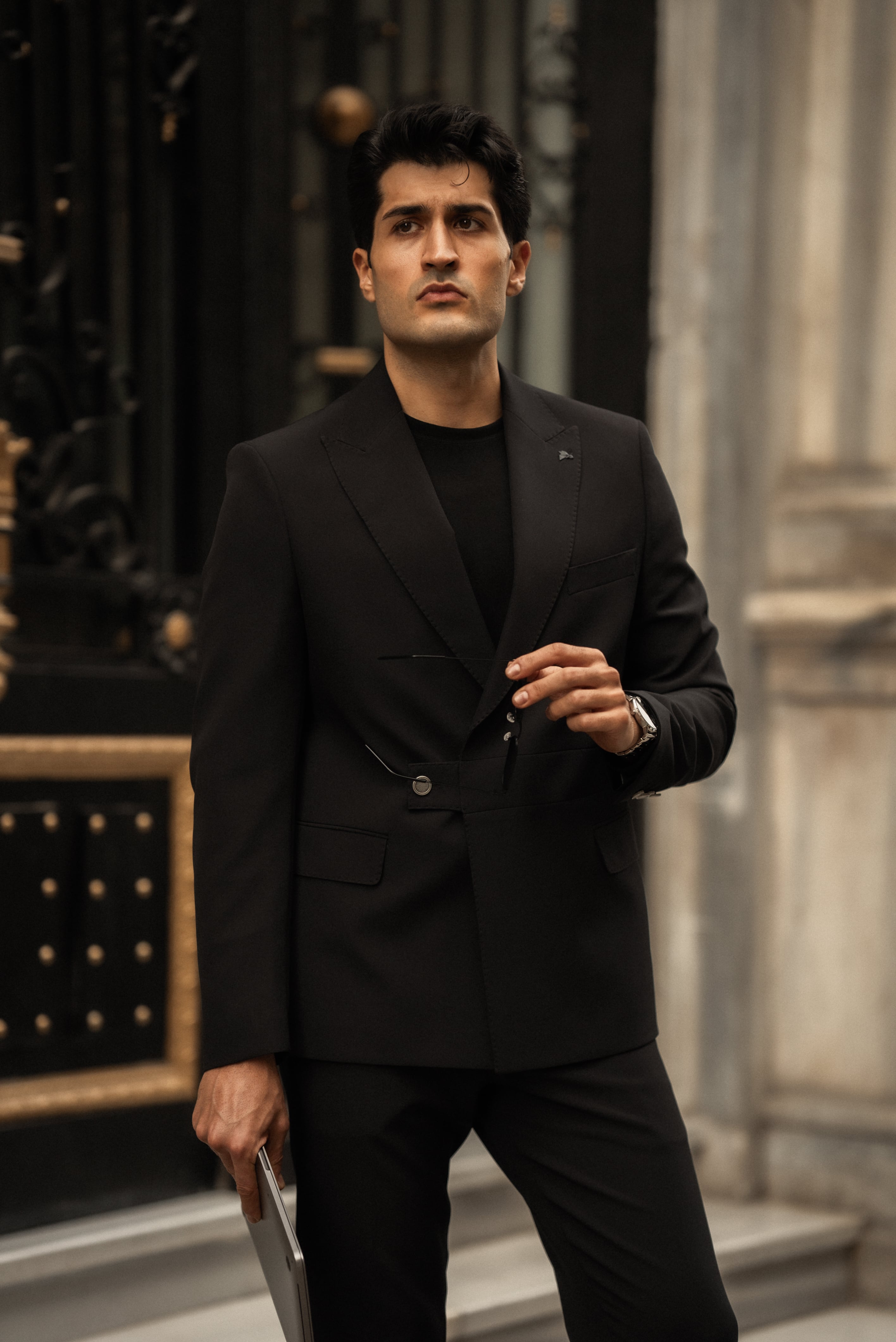 Slim Fit Kemer Toka Detaylı Takım Elbise 