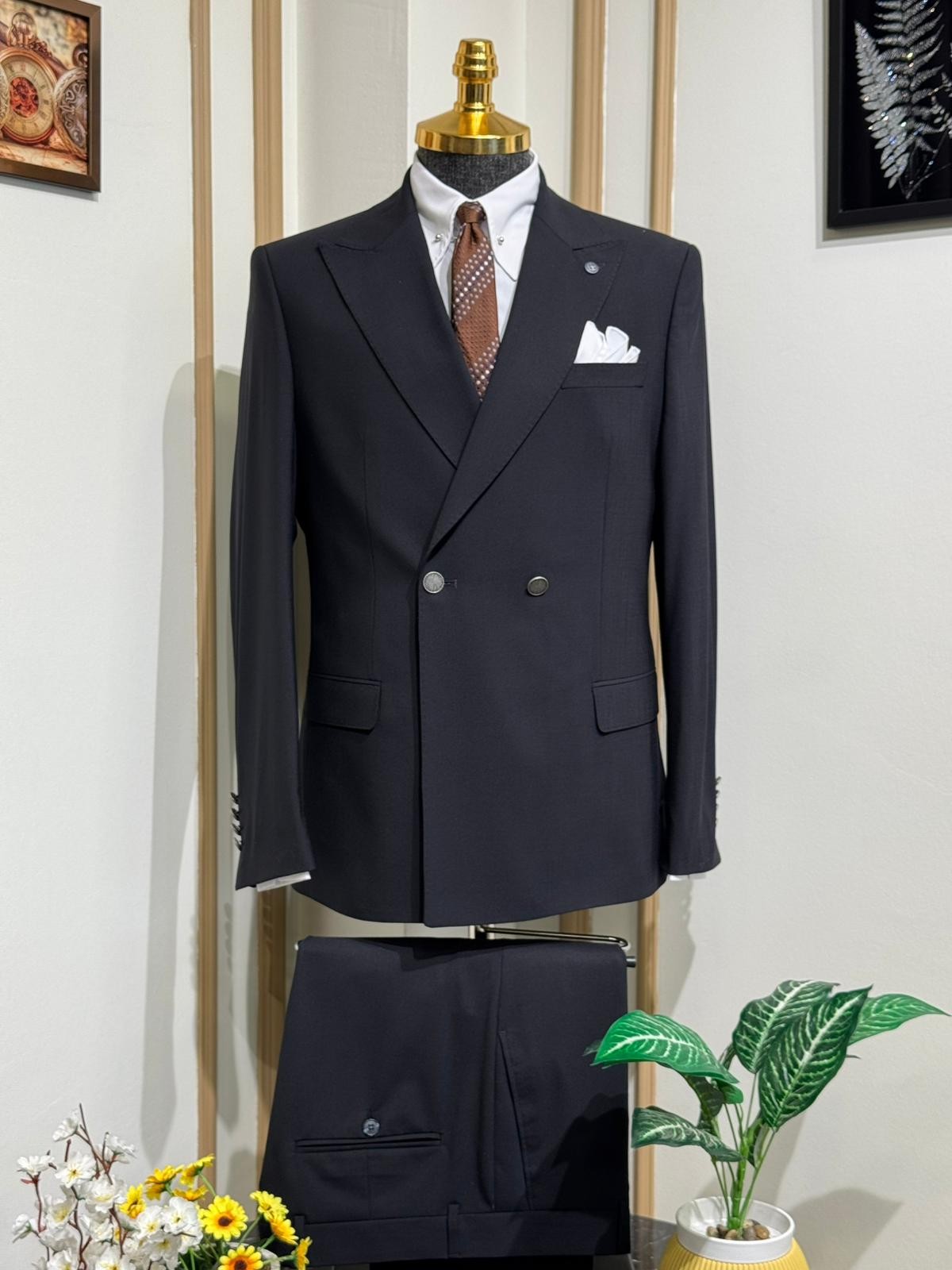 Slim Fit Özel Tasarım Likralı Takım Elbise 