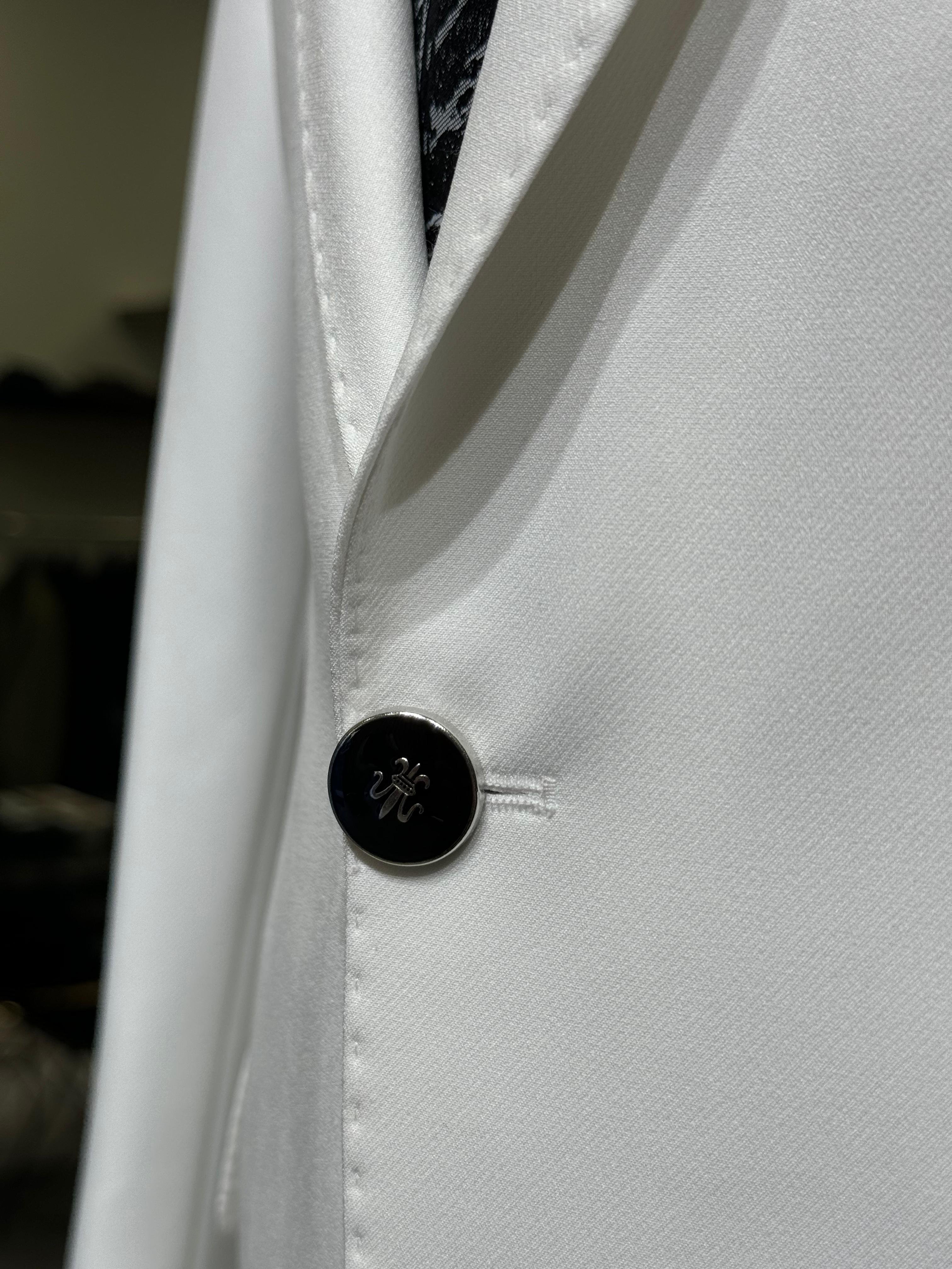 Düz Slim Fit İtalyan Kesim Geniş Yaka Takım Elbise 