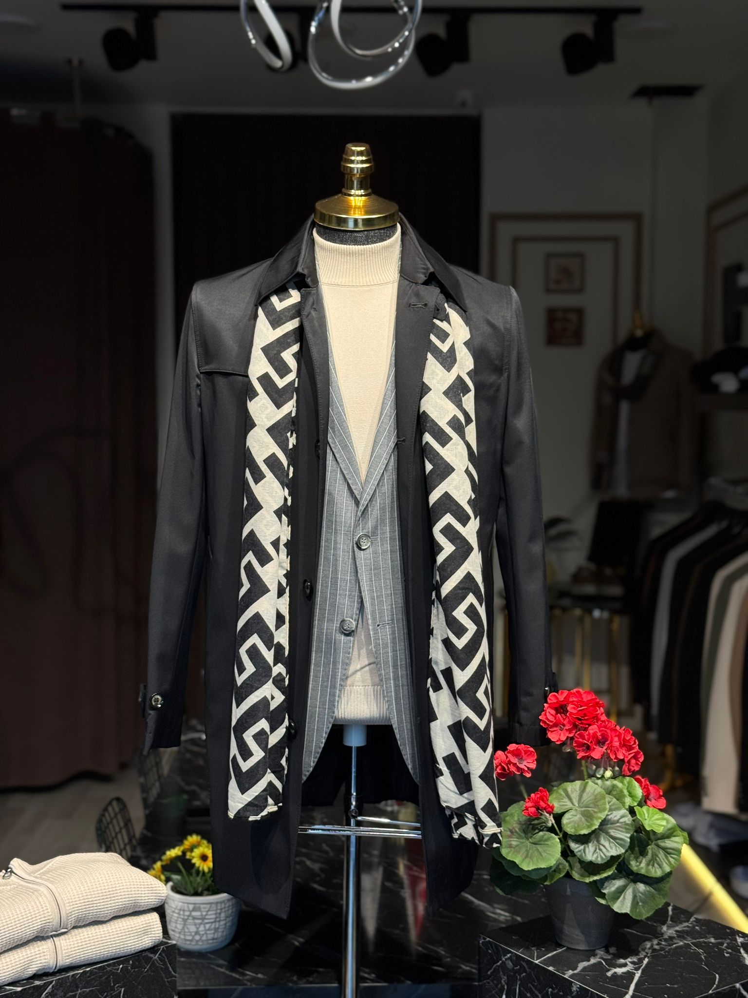 Slim Fit Kemer Tokalı Yan Cep Detaylı Trench Coat