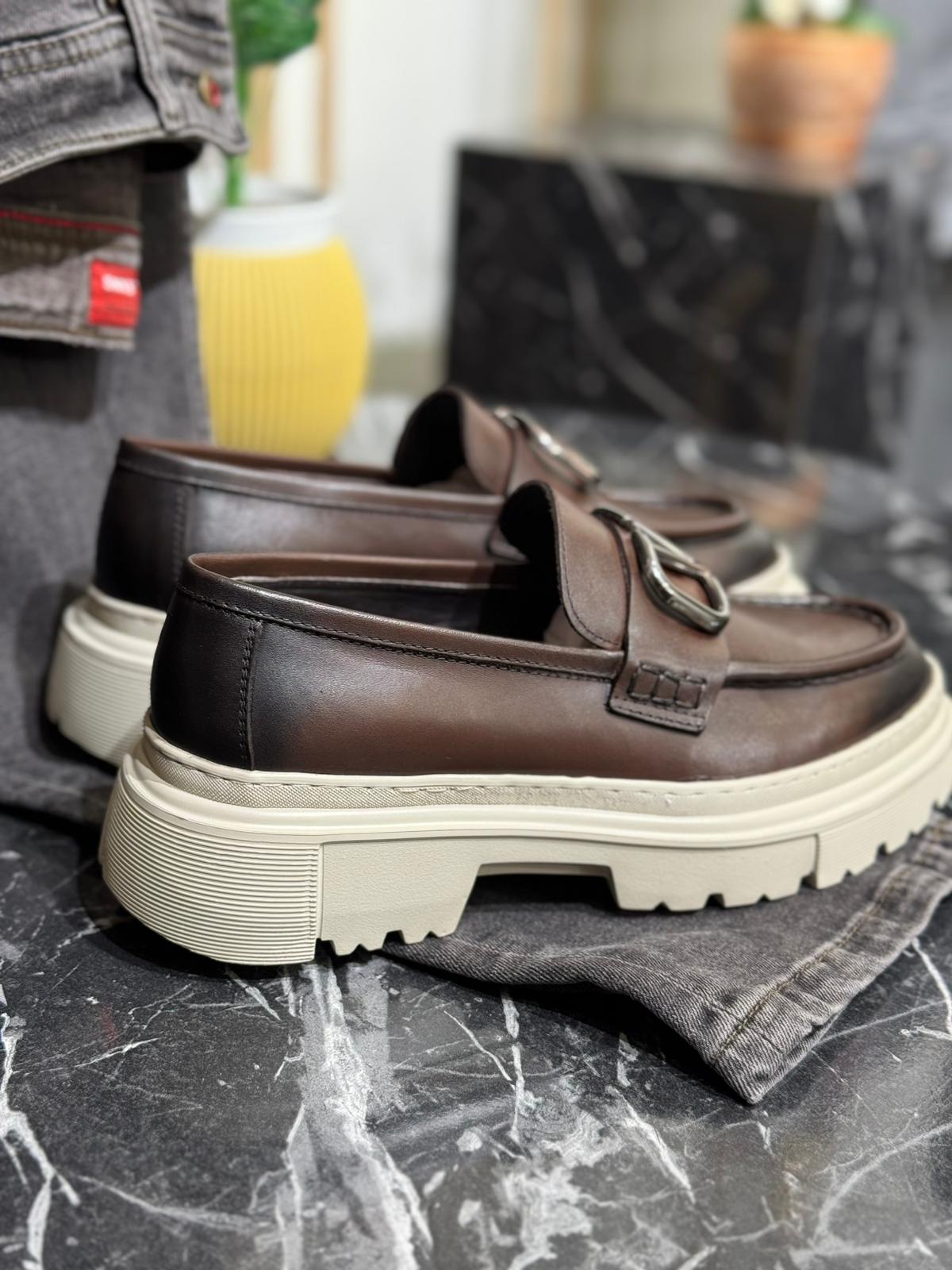 Eva Confort Taban Toka Detaylı Hakiki Dana Deri Casual Ayakkabı 