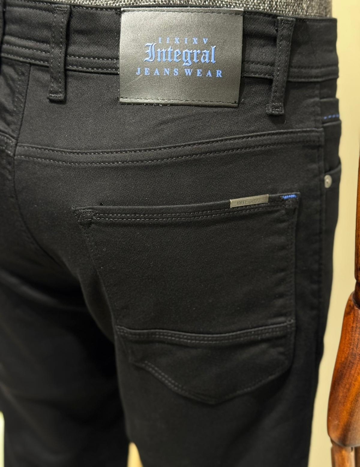 Slim Straight %100 Jean Likralı Siyah Kot Pantolon