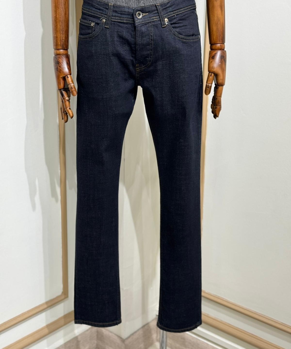 Slim Straight %100 Likralı Jean Lacivert Kot Pantolon 