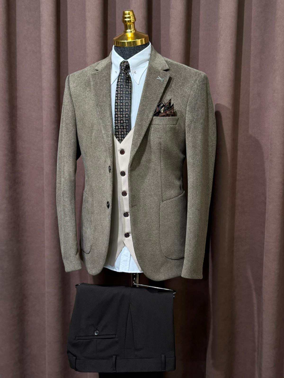 Slim Fit Mono Yaka Kadife Ceket 