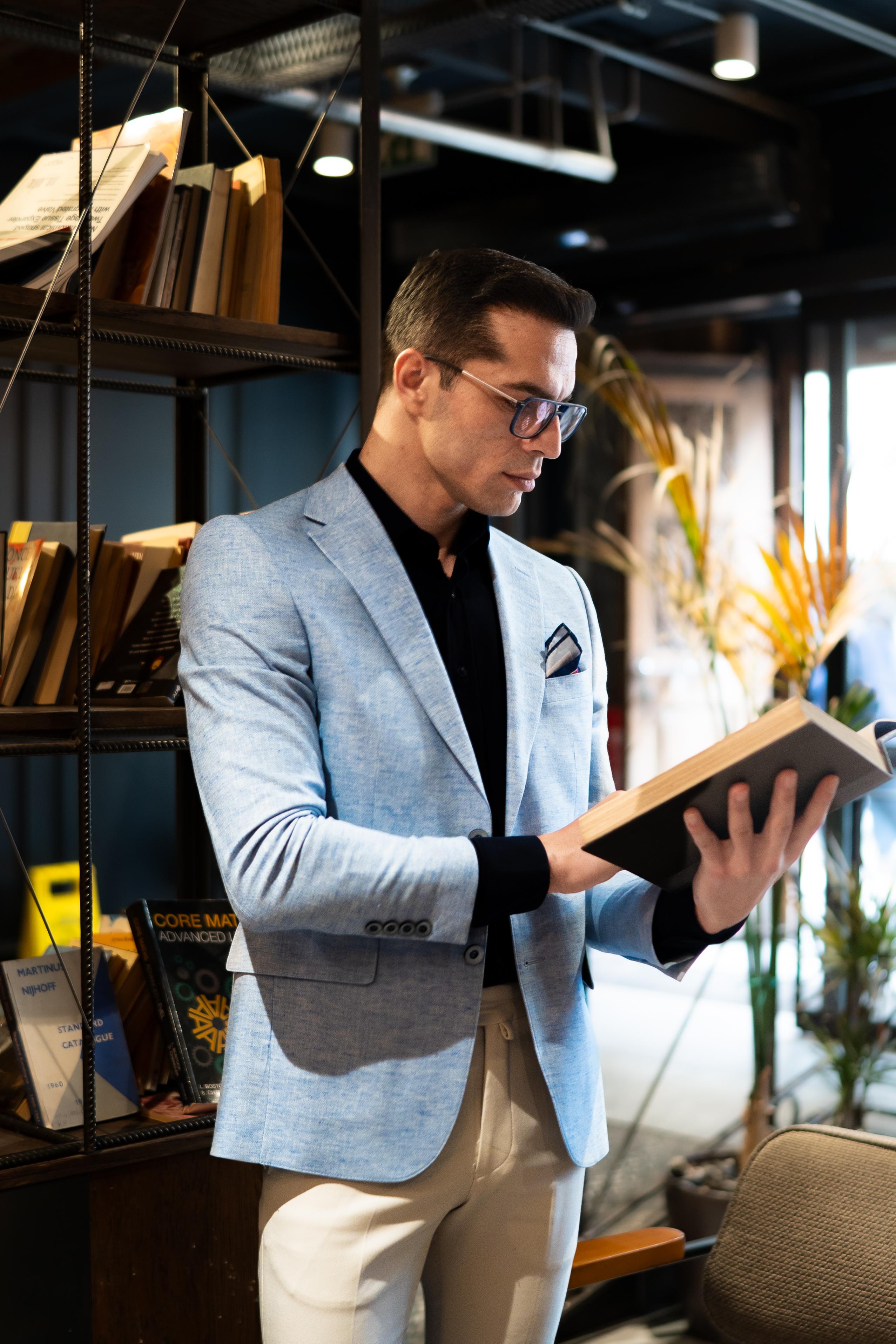 Kırçıllı Desen Slim Fit Mono Yaka Ceket 