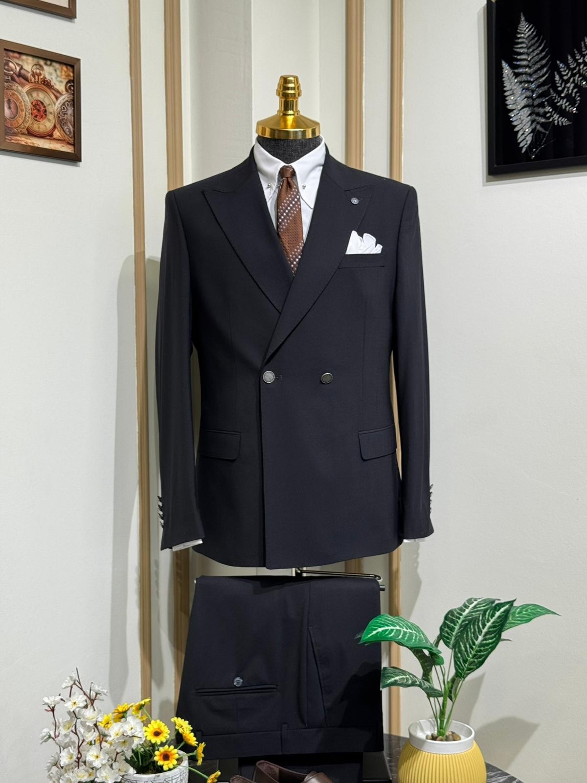 Slim Fit Özel Tasarım Likralı Takım Elbise 