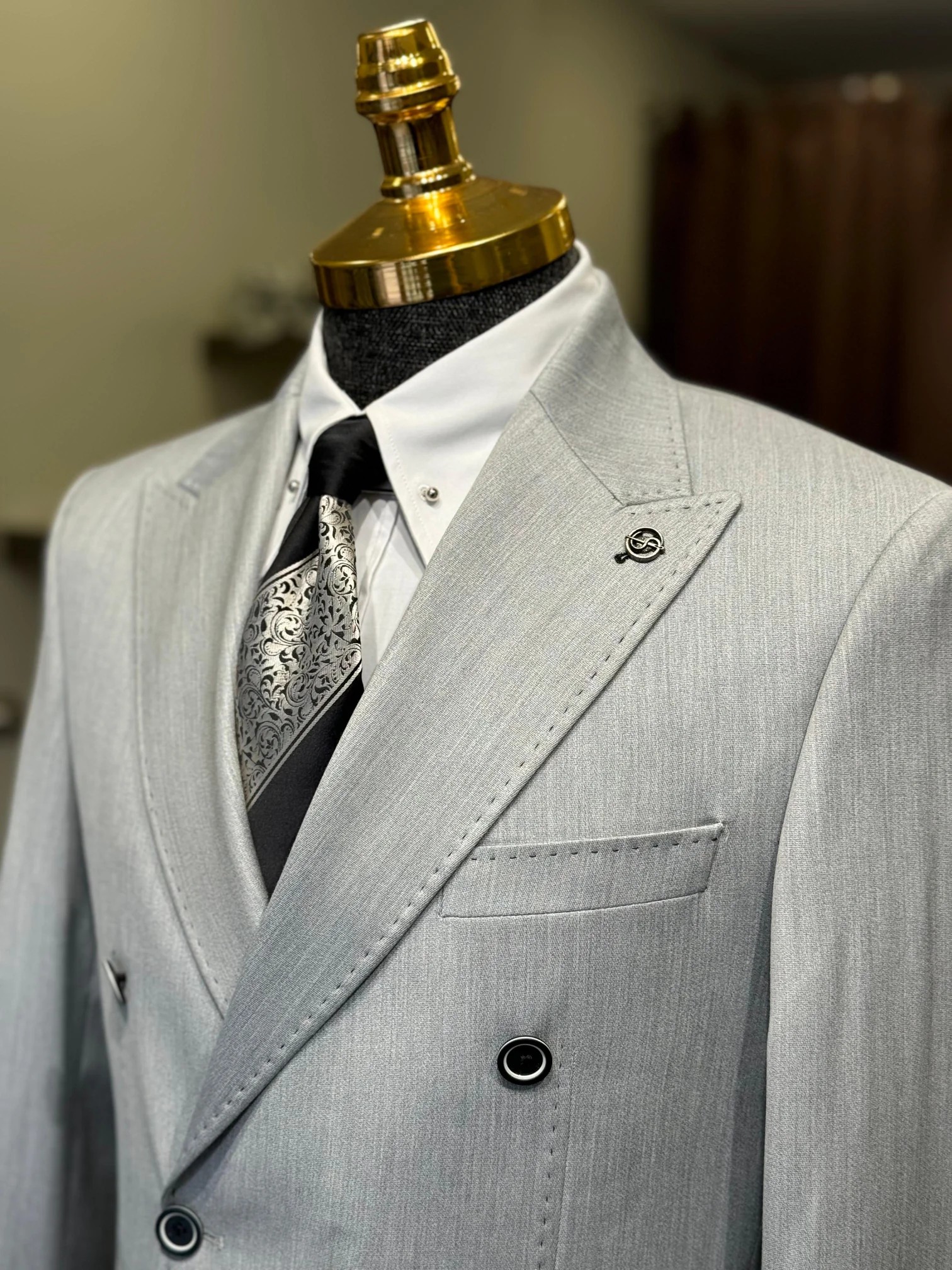 Slim Fit İtalyan Kesim Kruvaze Ceket 