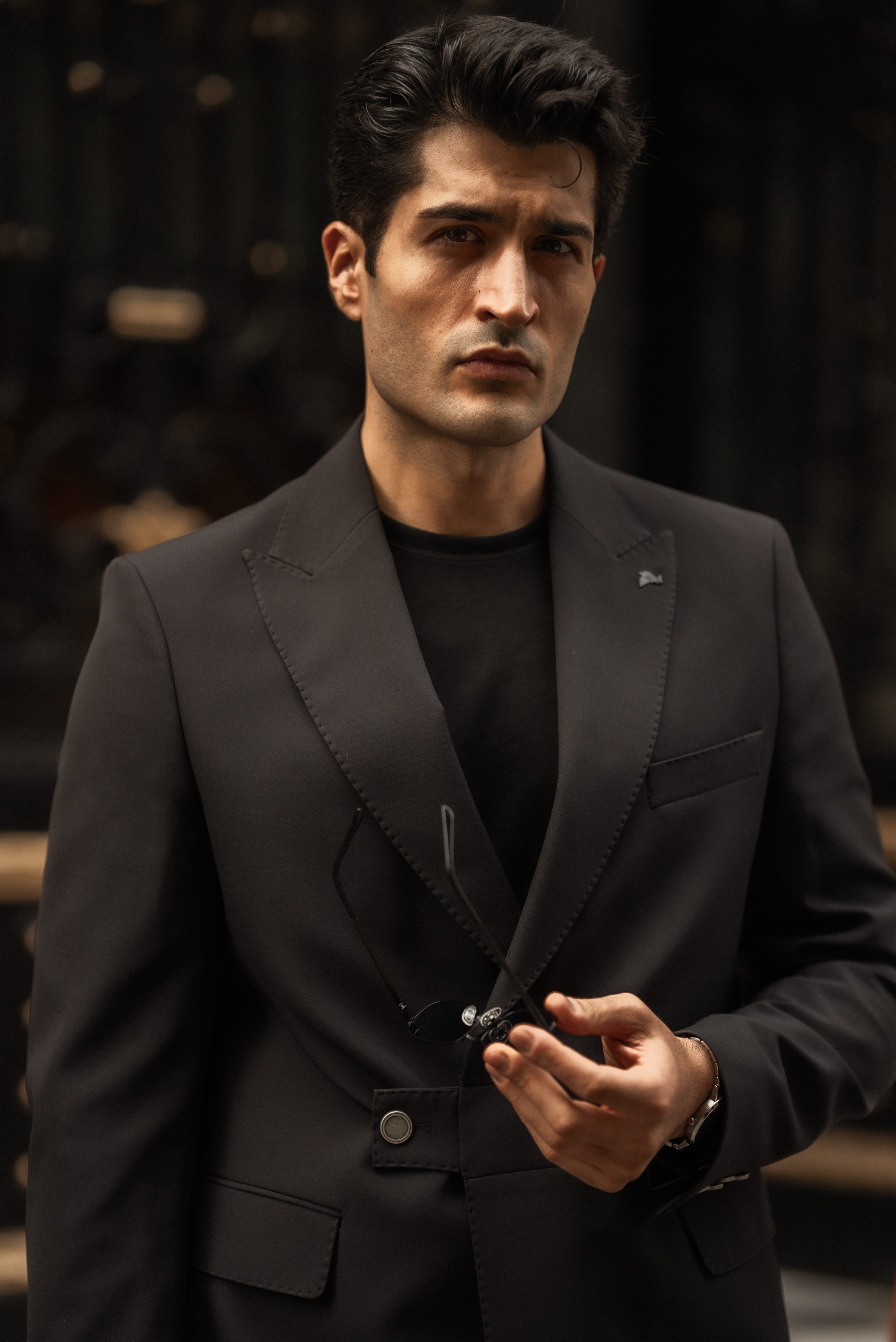 Slim Fit Kemer Toka Detaylı Takım Elbise 