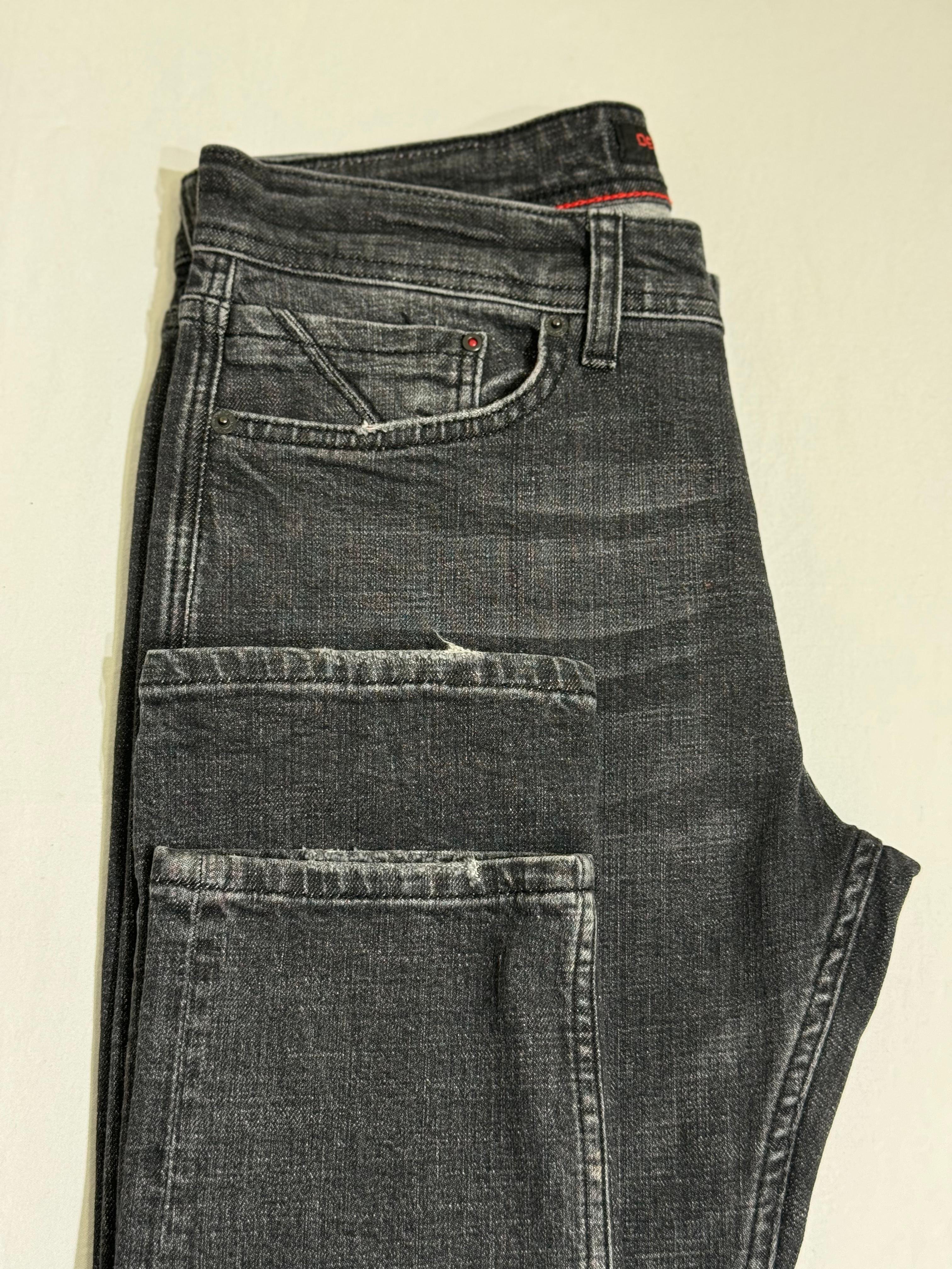 Slim Straight Koyu Gri Kot Pantolon