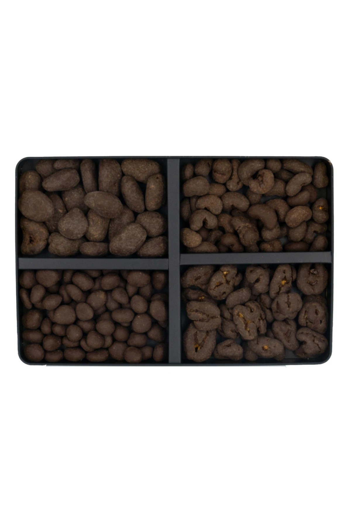 Şeker İlavesiz, Glütensiz, Vegan Büyük Kare Mix Kişiselleştirilmiş Kurum Çikolata -  Büyük Metal Kutu, 400 gr (6 Adet)
