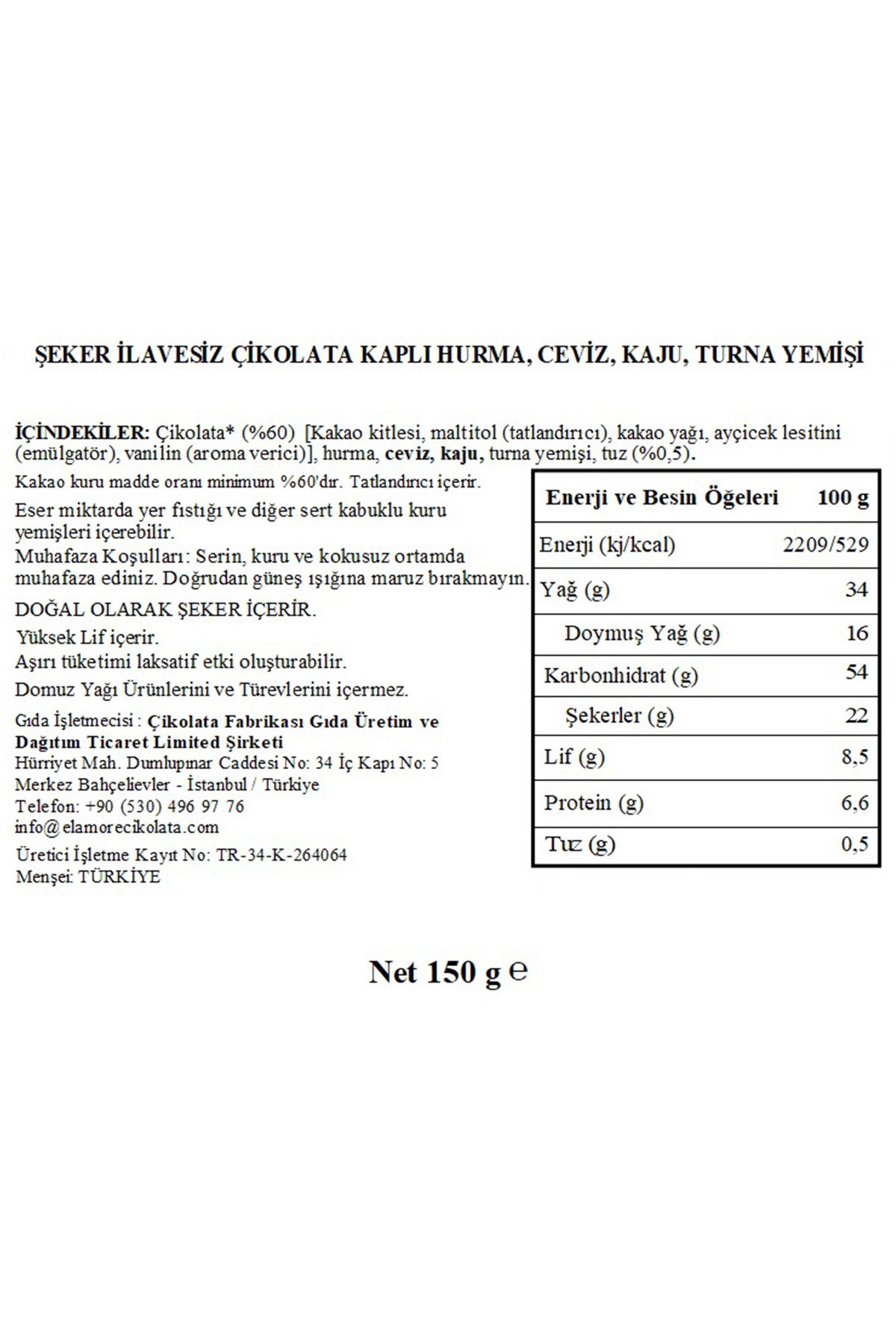 Şeker İlavesiz, Glütensiz, Vegan Mix Bitter Çikolata - Küçük Kare Metal Kutu, 150 gr