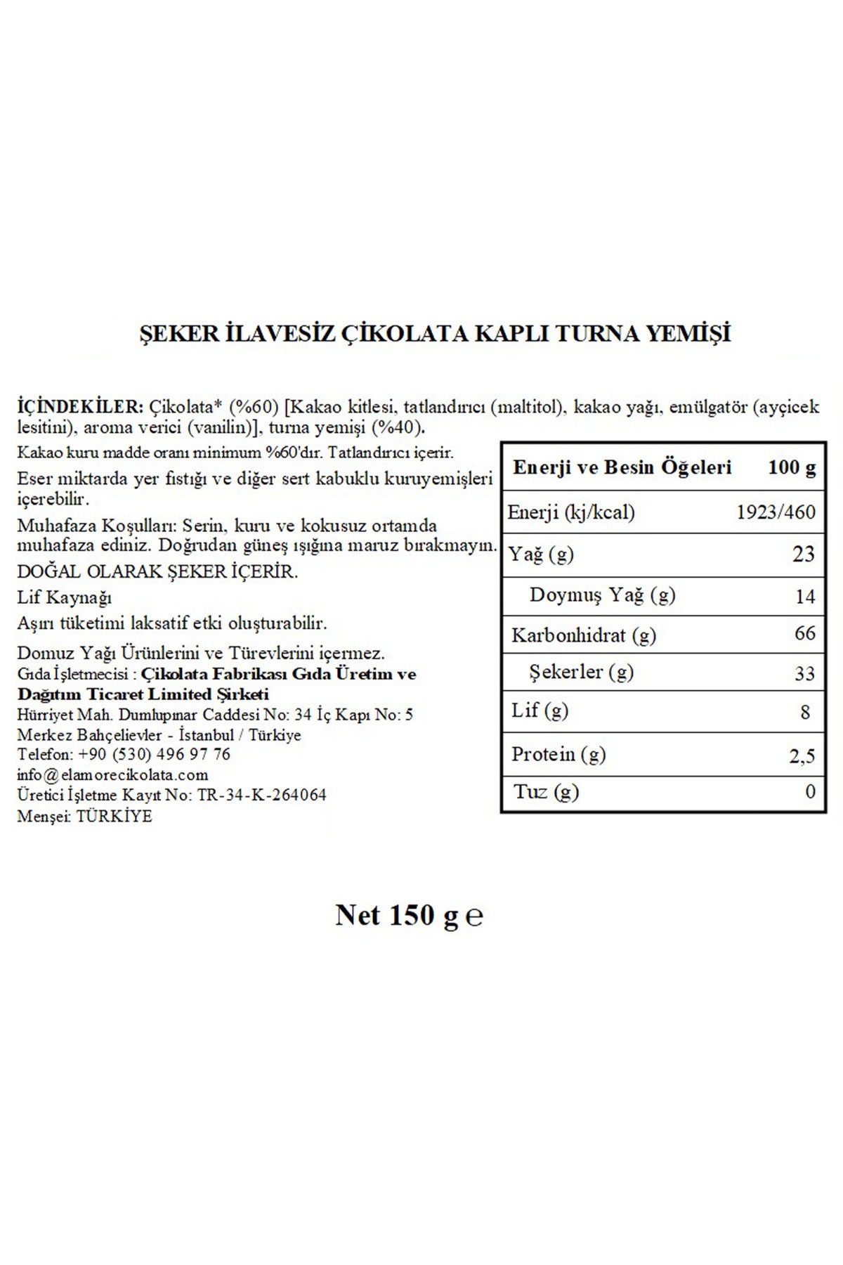 Şeker İlavesiz, Glütensiz, Vegan Turna Yemişli Bitter Çikolata - Küçük Kare Metal Kutu, 150 gr