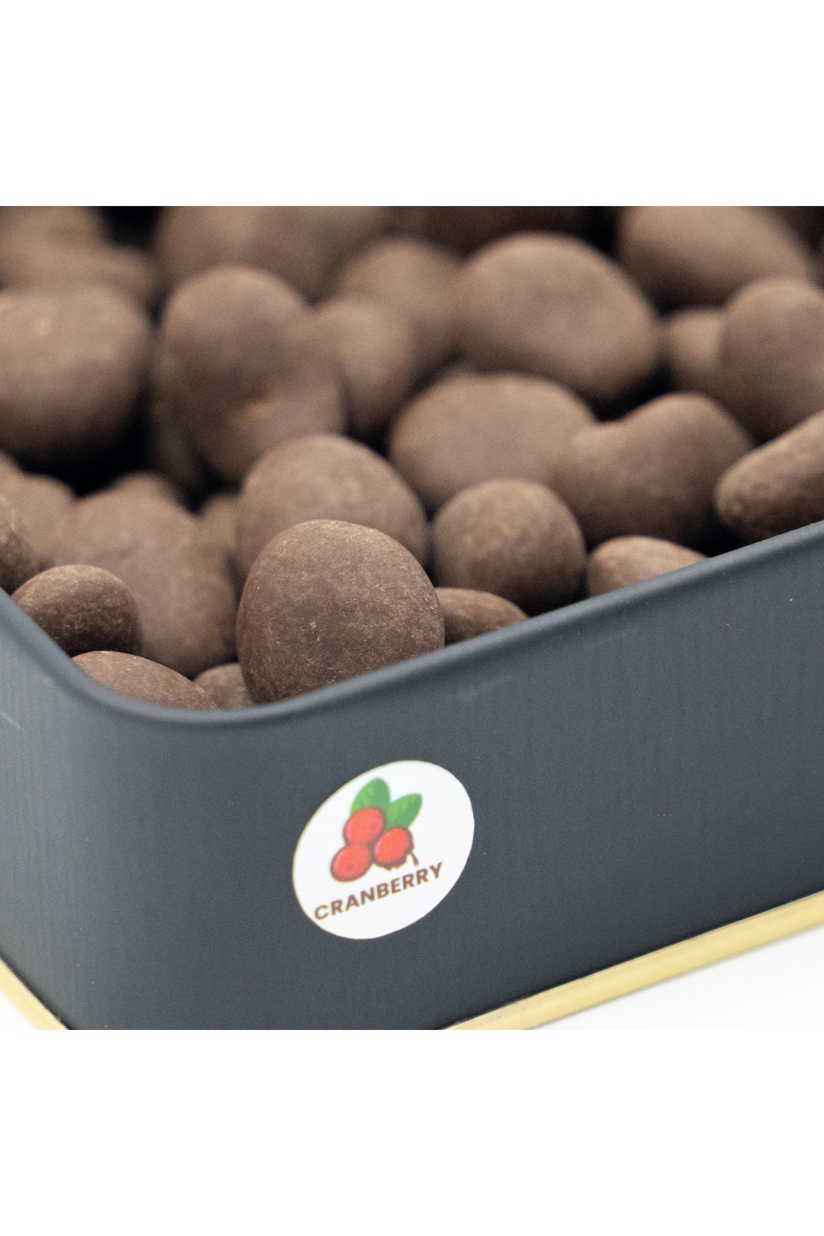 Şeker İlavesiz, Glütensiz, Vegan Turna Yemişli Bitter Çikolata - Küçük Kare Metal Kutu, 150 gr
