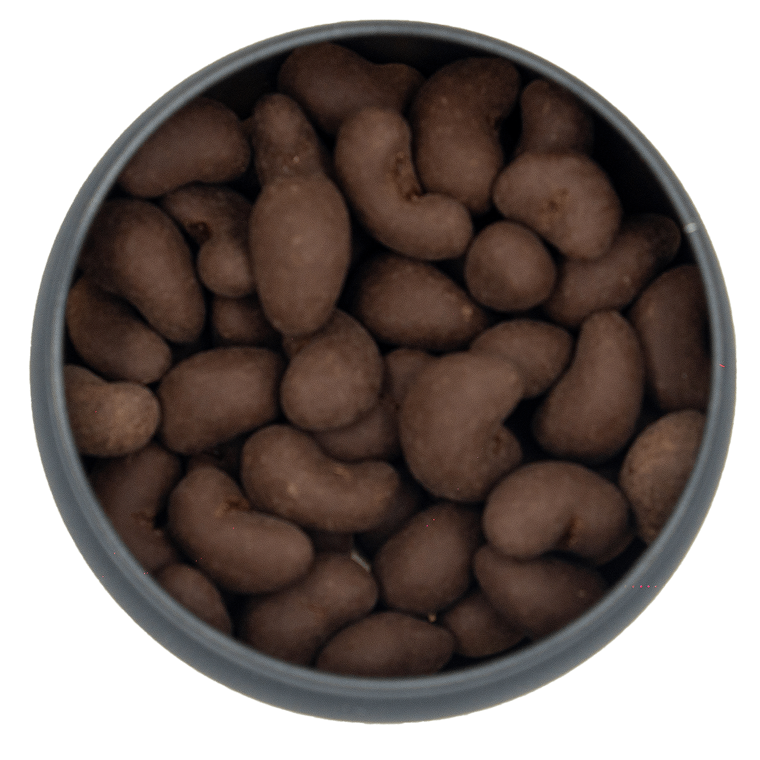 Şeker İlavesiz, Glütensiz, Vegan Kajulu Bitter Çikolata - Siyah Yuvarlak Metal Kutu, 150 gr