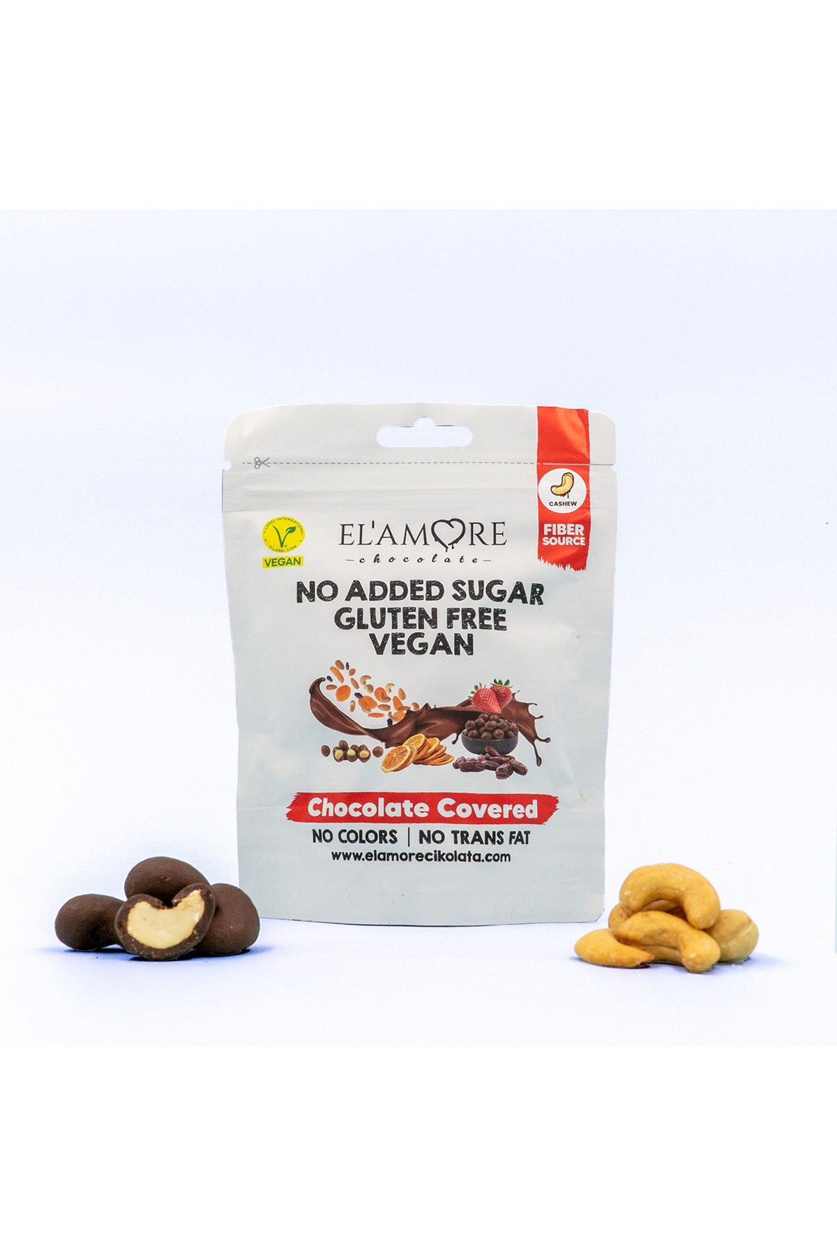 Şeker İlavesiz, Glütensiz, Vegan Kajulu Bitter Çikolata - Doypack 50 gr