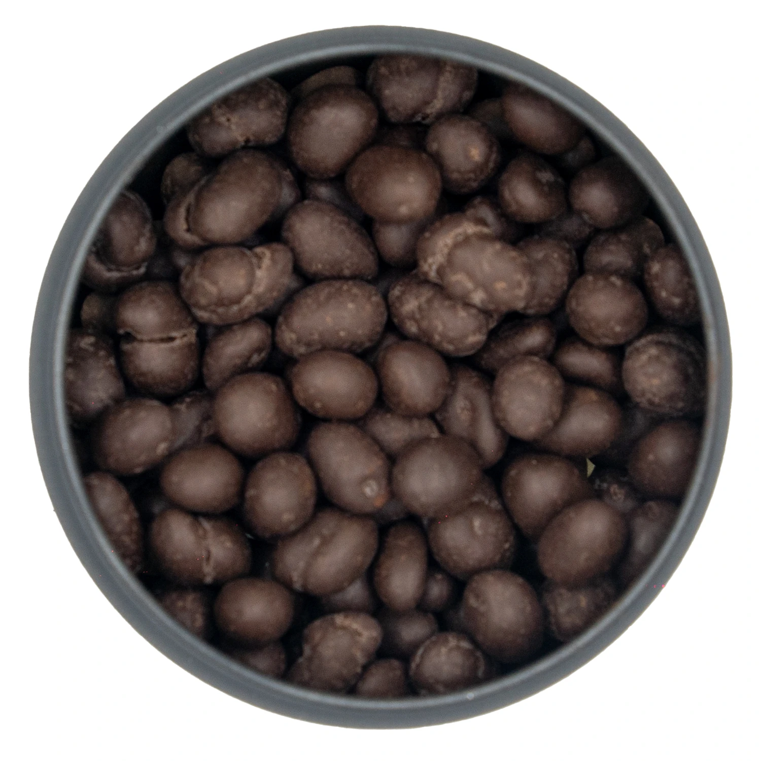 Şeker İlavesiz, Glütensiz, Vegan Yer Fıstıklı Bitter Çikolata - Siyah Yuvarlak Metal Kutu, 150 gr