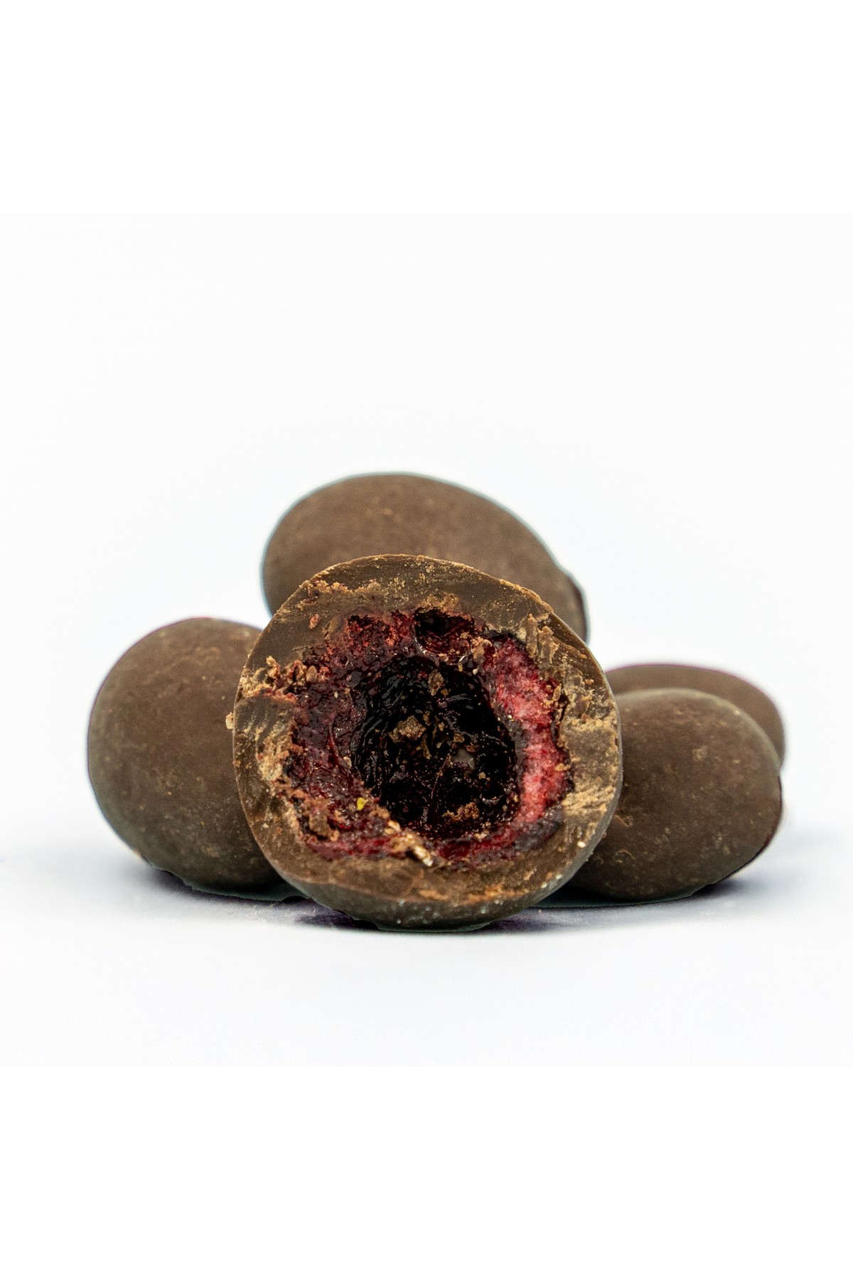 Şeker İlavesiz, Glütensiz, Vegan Freeze Dried Vişneli Bitter Çikolata - Doypack 50 gr
