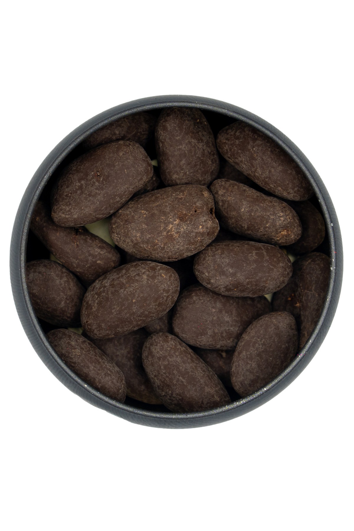 Şeker İlavesiz, Glütensiz, Vegan Hurmalı Bitter Çikolata - Siyah Yuvarlak Metal Kutu, 150 gr