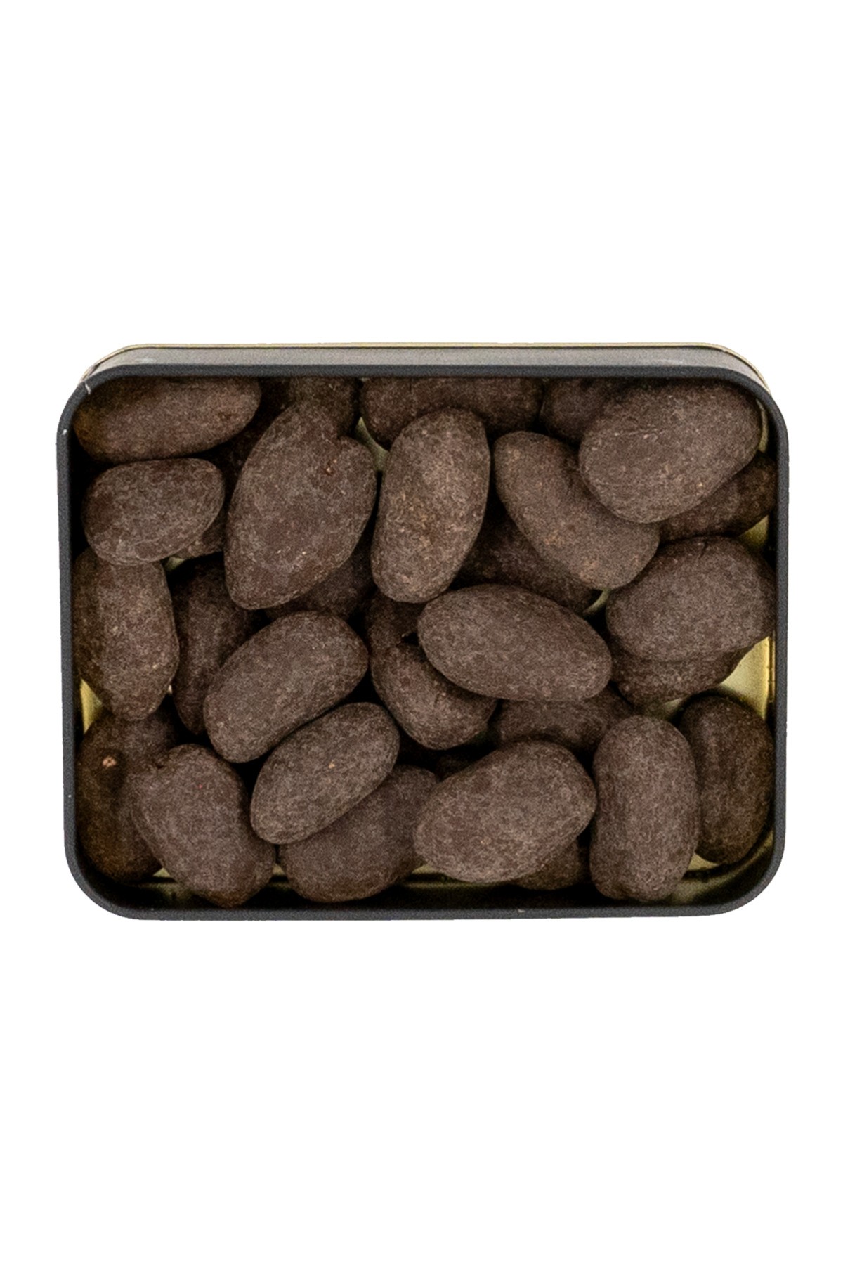 Şeker İlavesiz, Glütensiz, Vegan Hurmalı Bitter Çikolata - Küçük Kare Metal Kutu, 150 gr