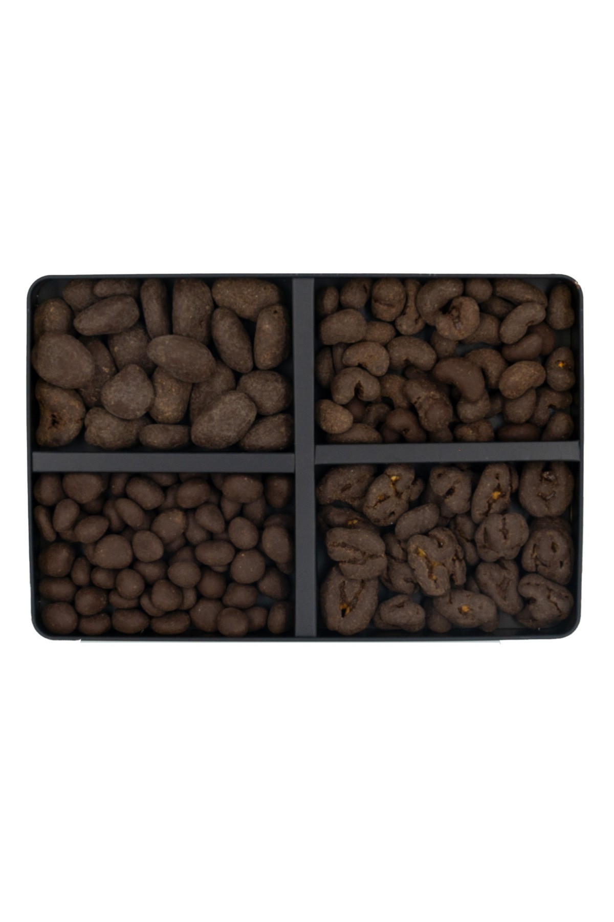 Şeker Ilavesiz, Glütensiz, Vegan Mix Bitter Çikolata - Büyük Metal Kutu, 400 gr