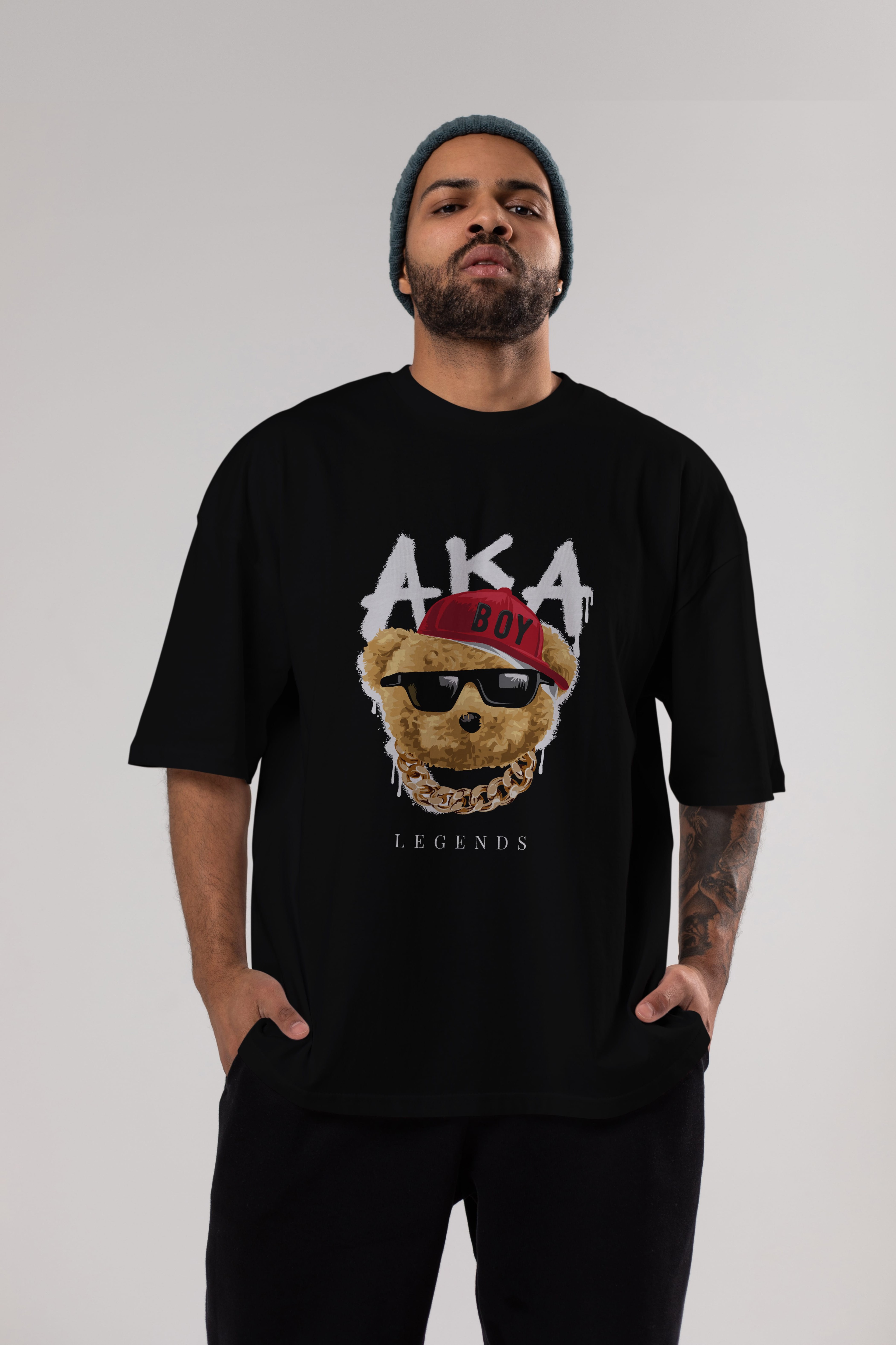 Teddy Bear Legends Ön Baskılı Oversize t-shirt Erkek Kadın Unisex %100 Pamuk