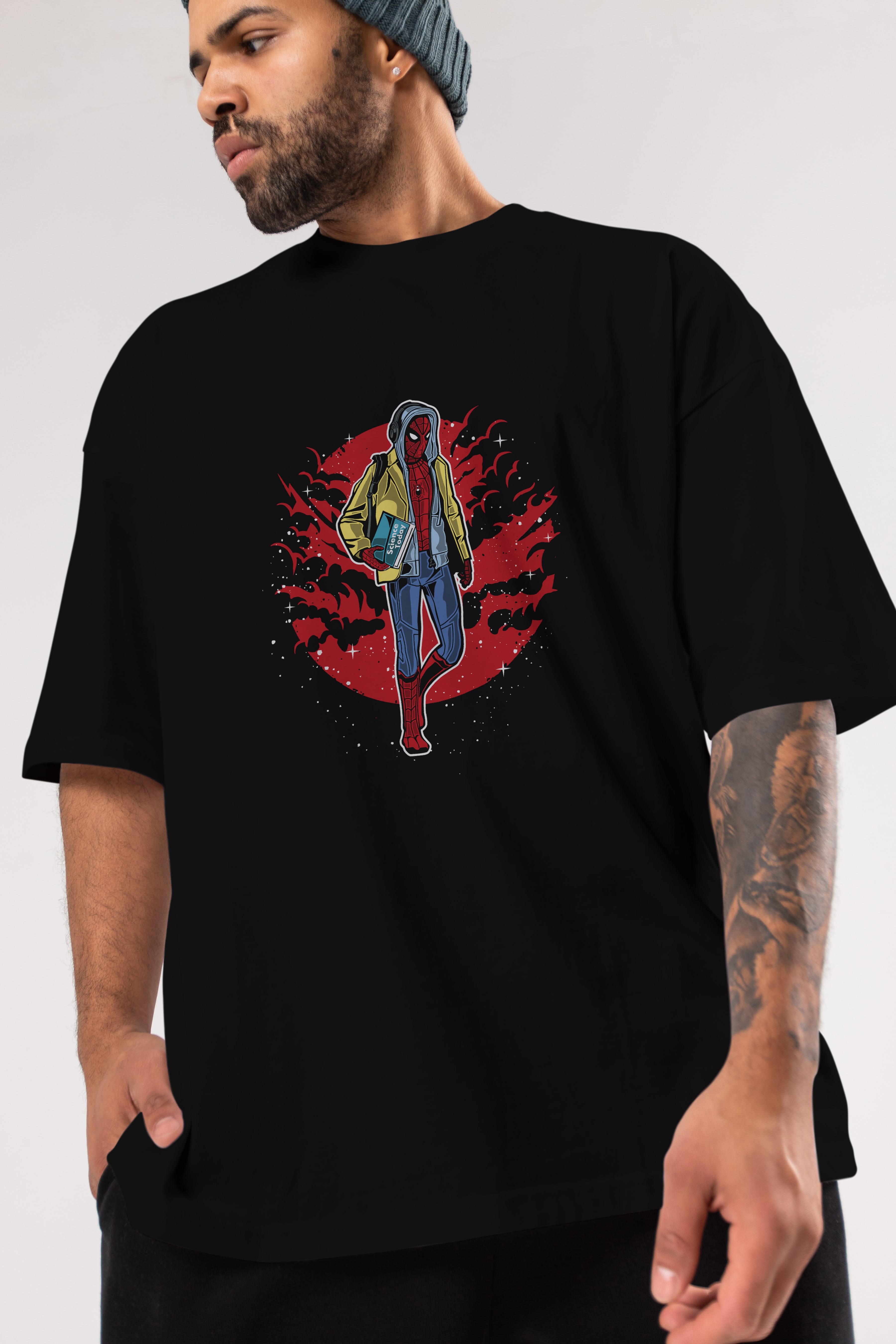 SPIDERMAN Ön Baskılı Oversize t-shirt Erkek Kadın Unisex %100 Pamuk tişort