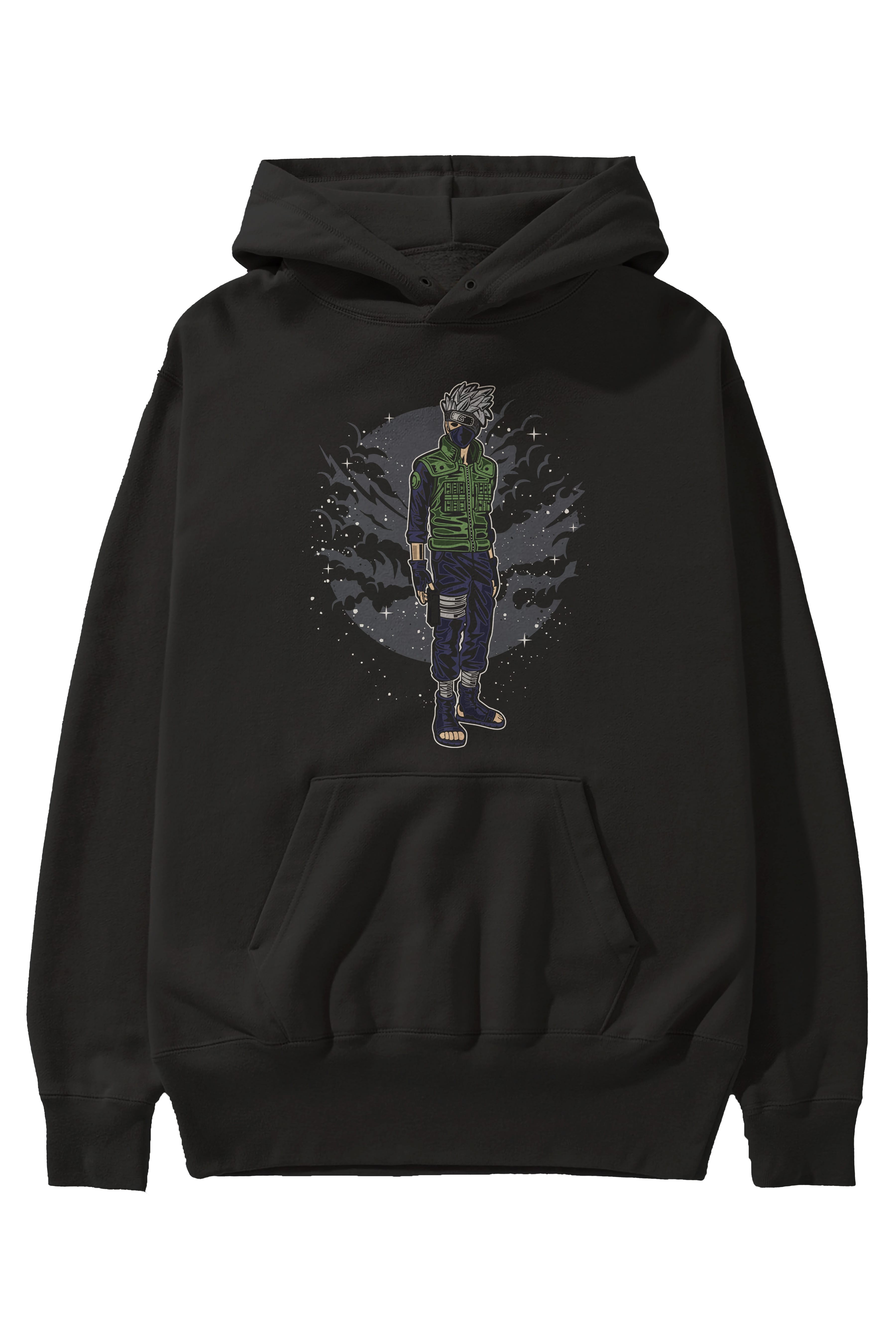 SHINOBI Ön Baskılı Hoodie Oversize Kapüşonlu Sweatshirt Erkek Kadın Unisex