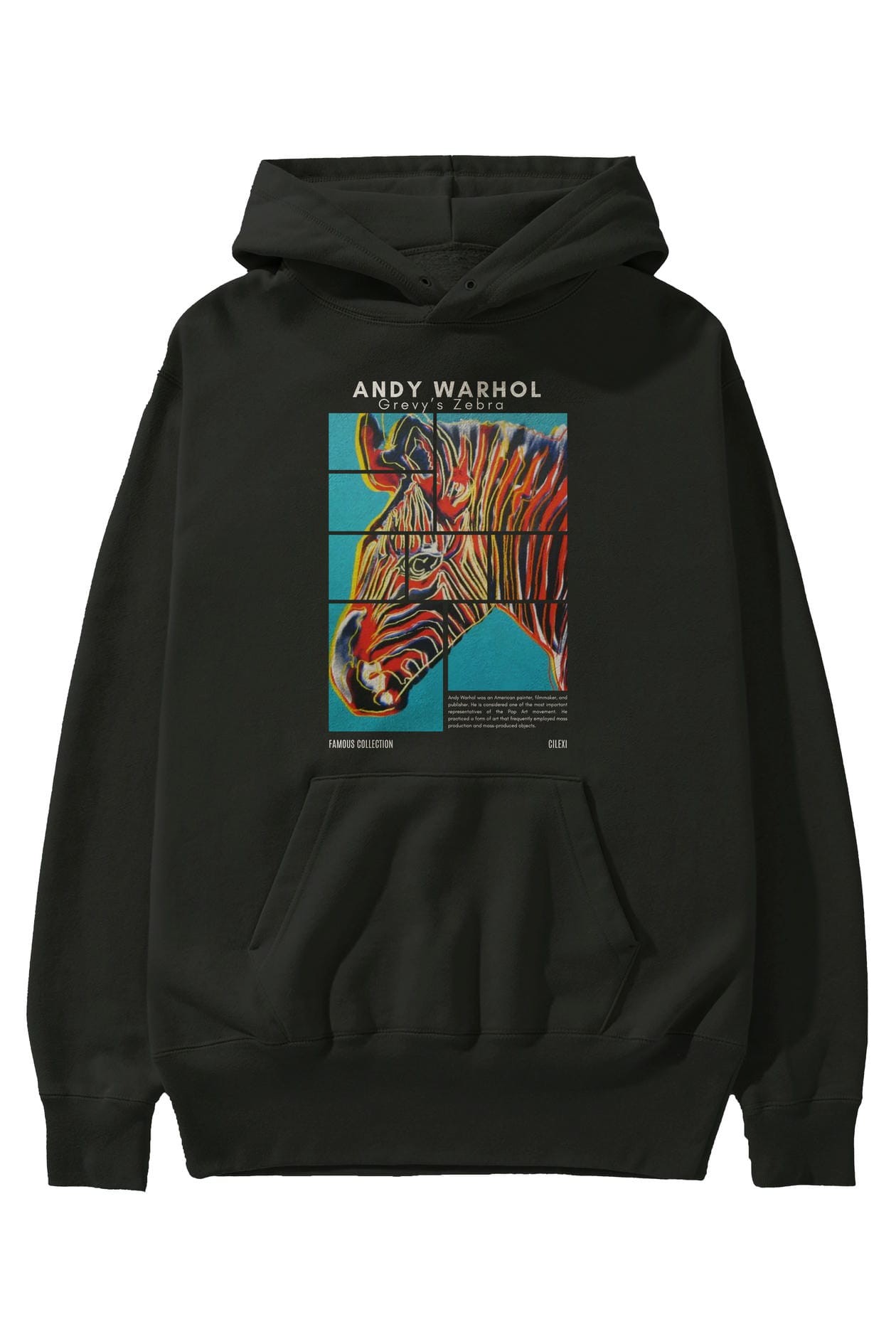 Andy Warhol ön Baskılı Hoodie Oversize Kapüşonlu Sweatshirt Erkek Kadın