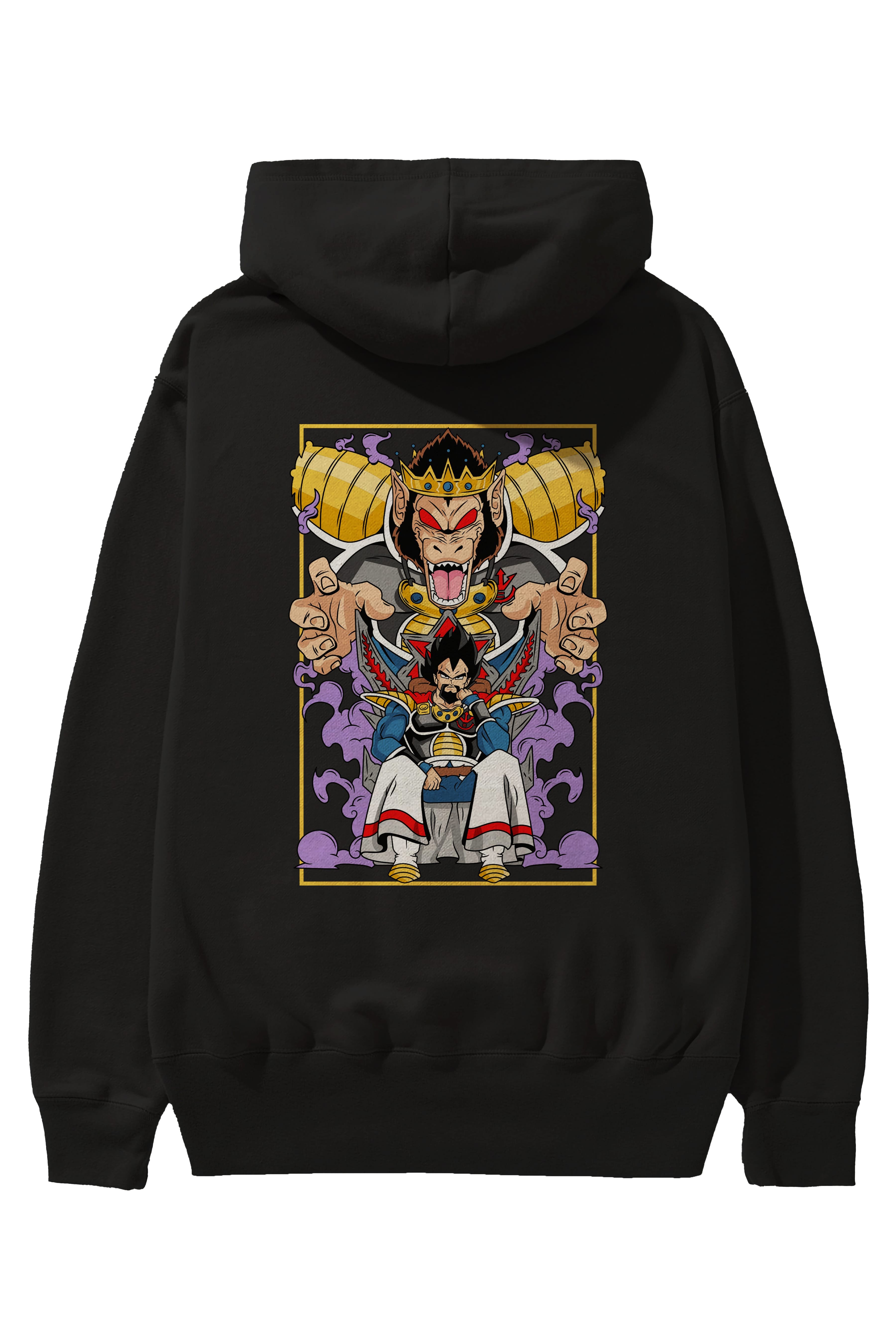 DragonBall ReyVegeta Anime Arka Baskılı Hoodie Oversize Kapüşonlu Sweatshirt Erkek Kadın Unisex