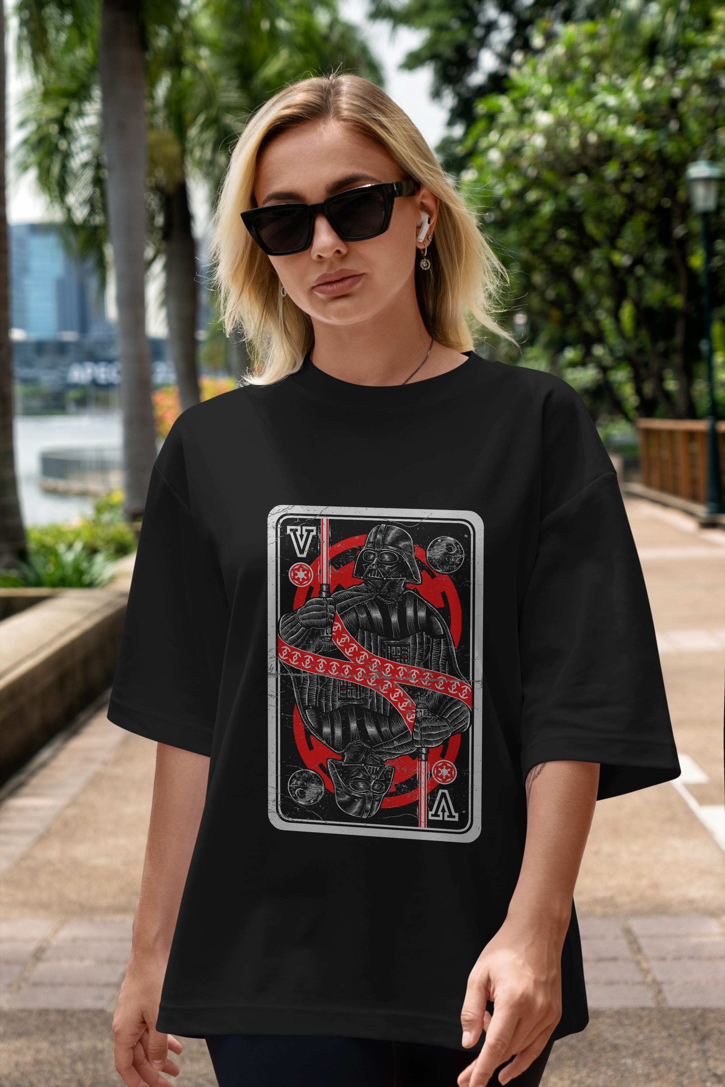 King Of The Darkside Ön Baskılı Oversize t-shirt Erkek Kadın Unisex %100 Pamuk tişort