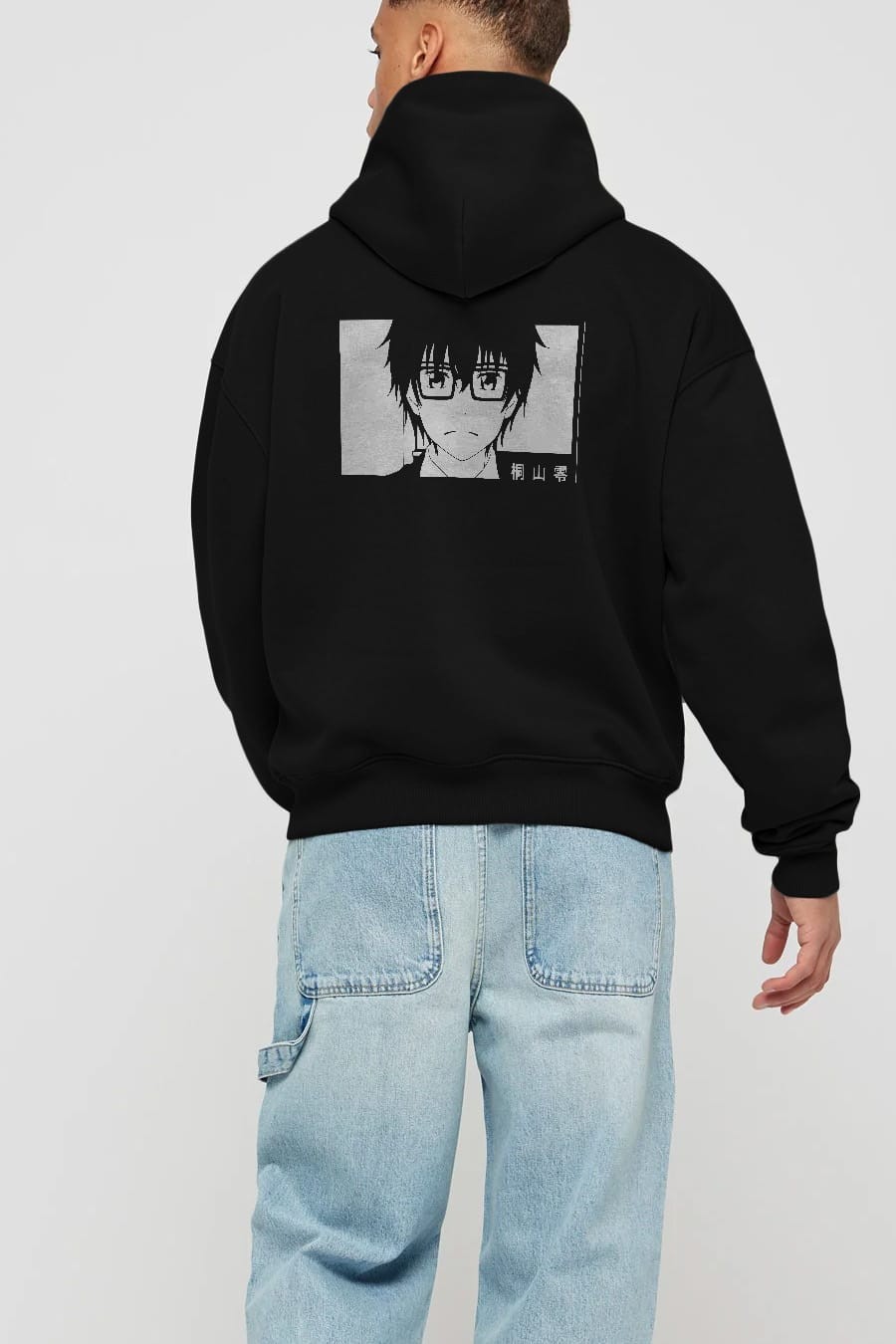 Rei Kiriyama 3 Anime Arka Baskılı Hoodie Oversize Kapüşonlu Sweatshirt Erkek Kadın Unisex
