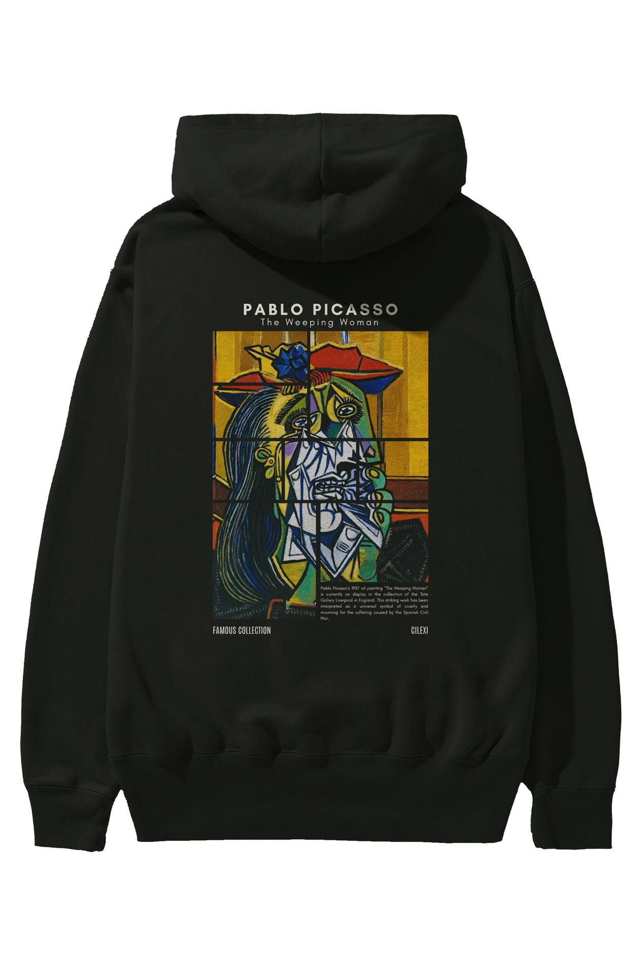 Pablo Picasso Arka Baskılı Hoodie Oversize Kapüşonlu Sweatshirt Erkek Kadın