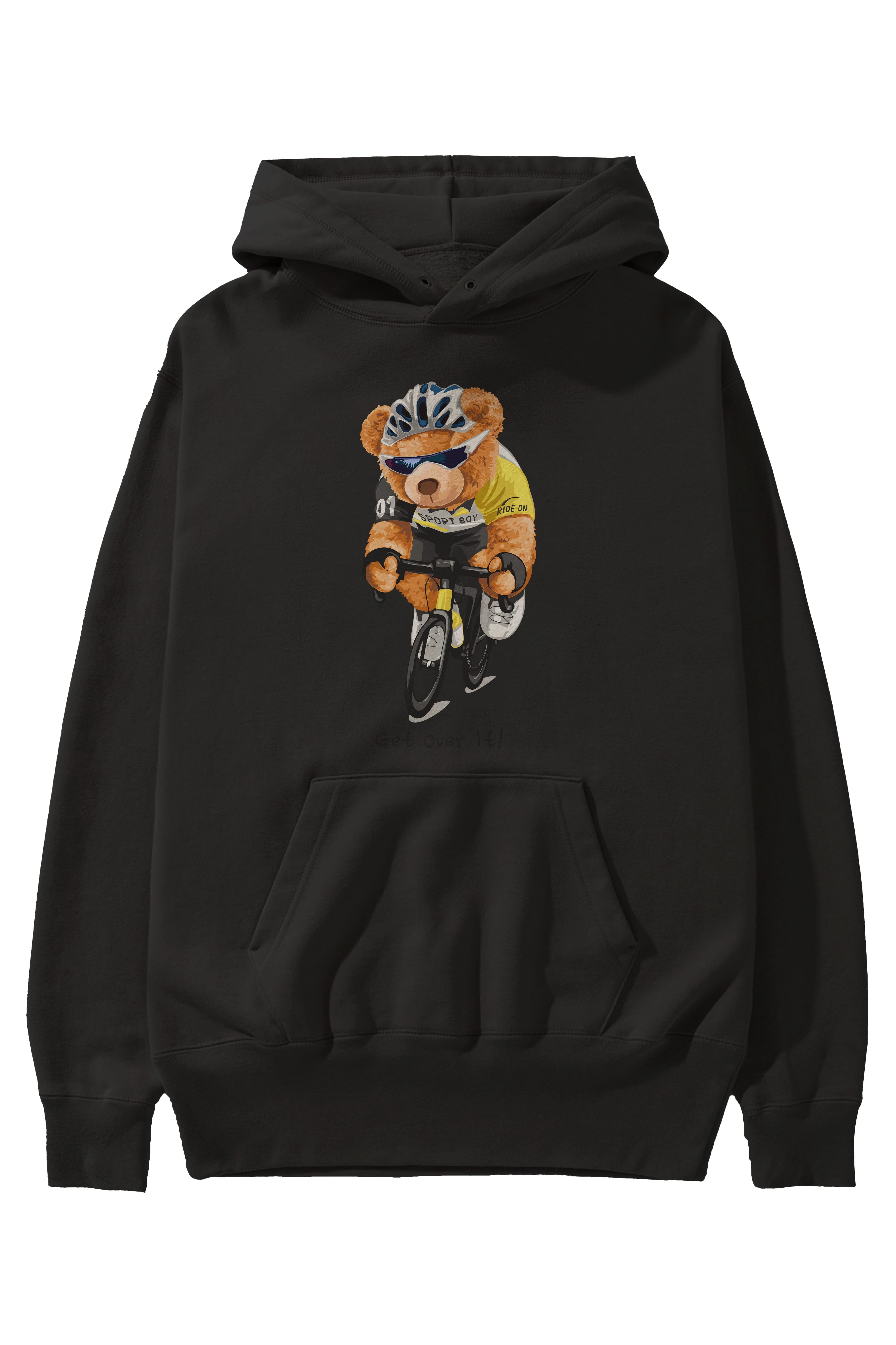 Teddy Bear Sport Boy Ön Baskılı Hoodie Oversize Kapüşonlu Sweatshirt Erkek Kadın Unisex