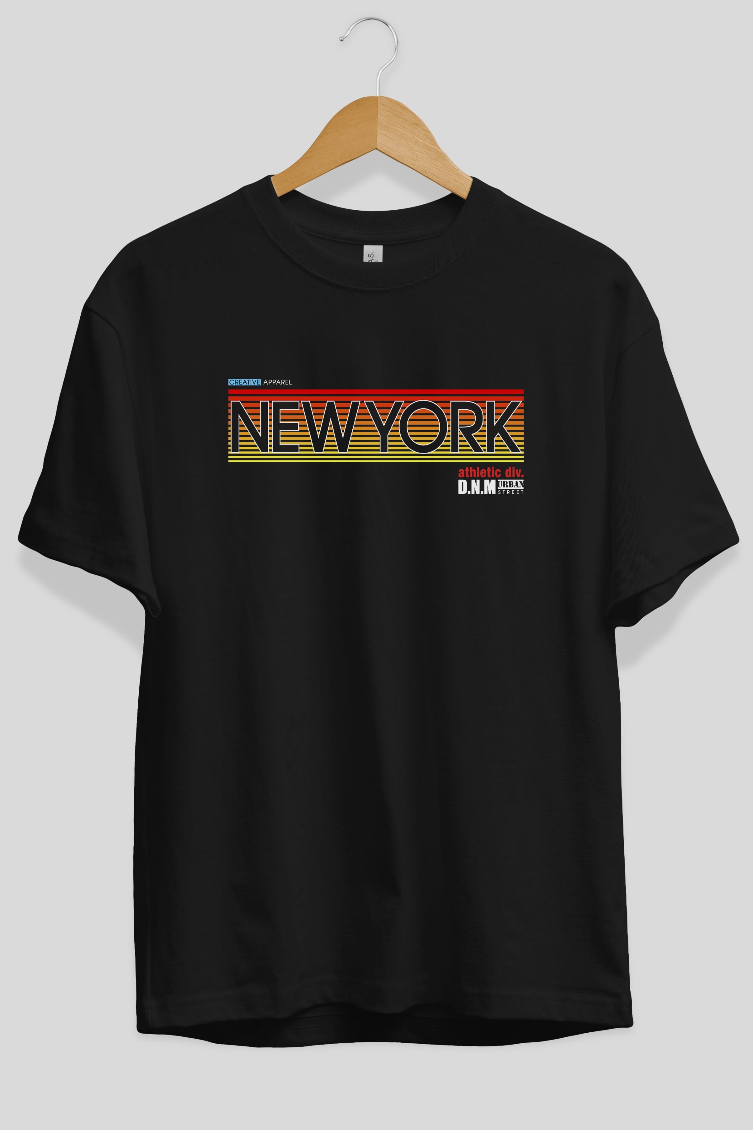 New York Denim Ön Baskılı Oversize t-shirt Erkek Kadın Unisex