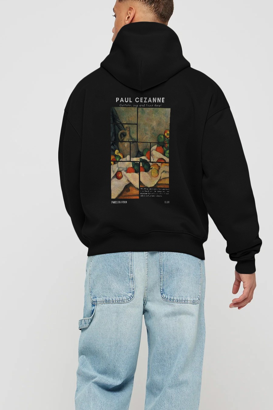 Paul Cezanne Curtain Arka Baskılı Hoodie Oversize Kapüşonlu Sweatshirt Erkek Kadın