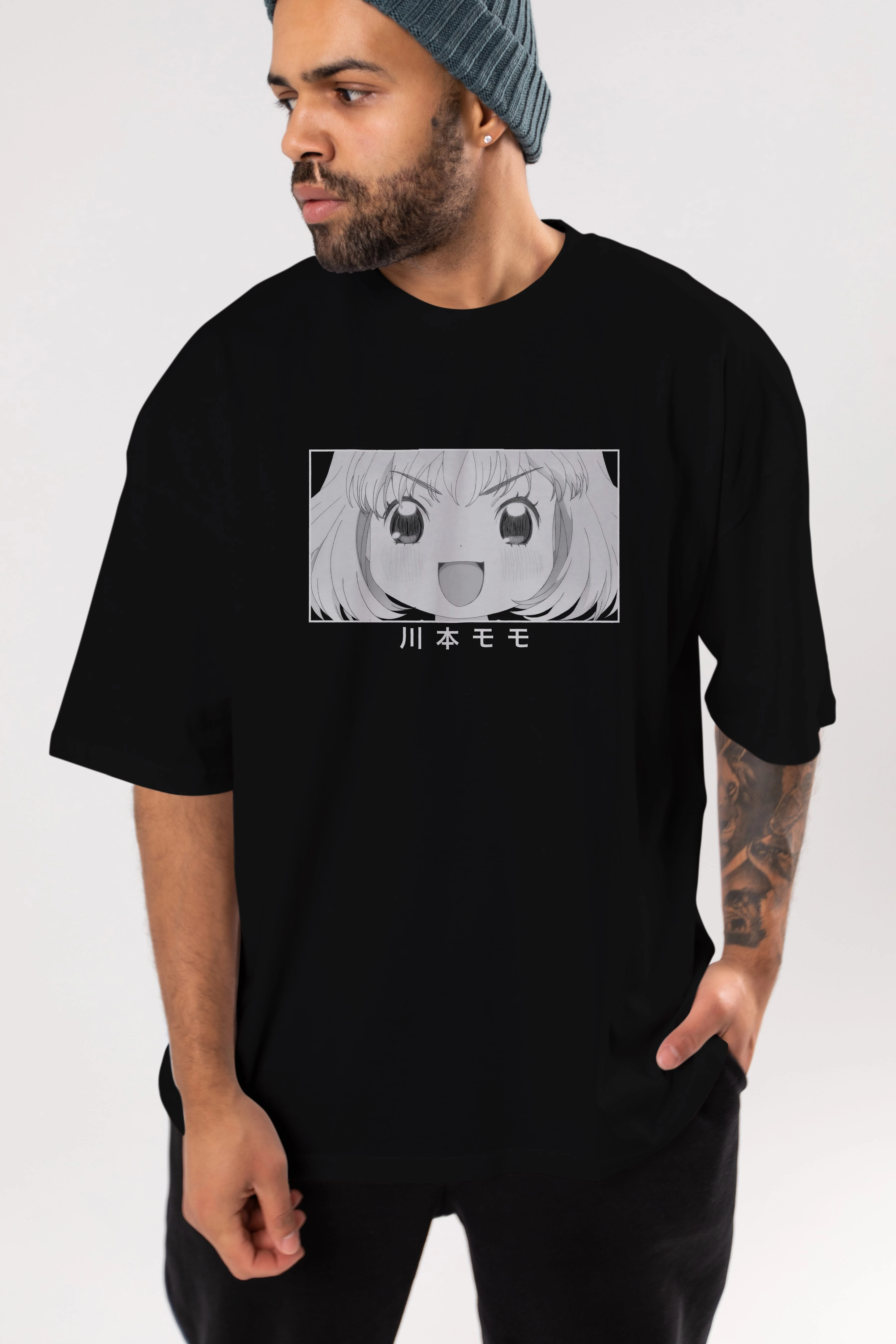 Momo Kawamoto 1 Anime Ön Baskılı Oversize t-shirt %100 pamuk Erkek Kadın Unisex