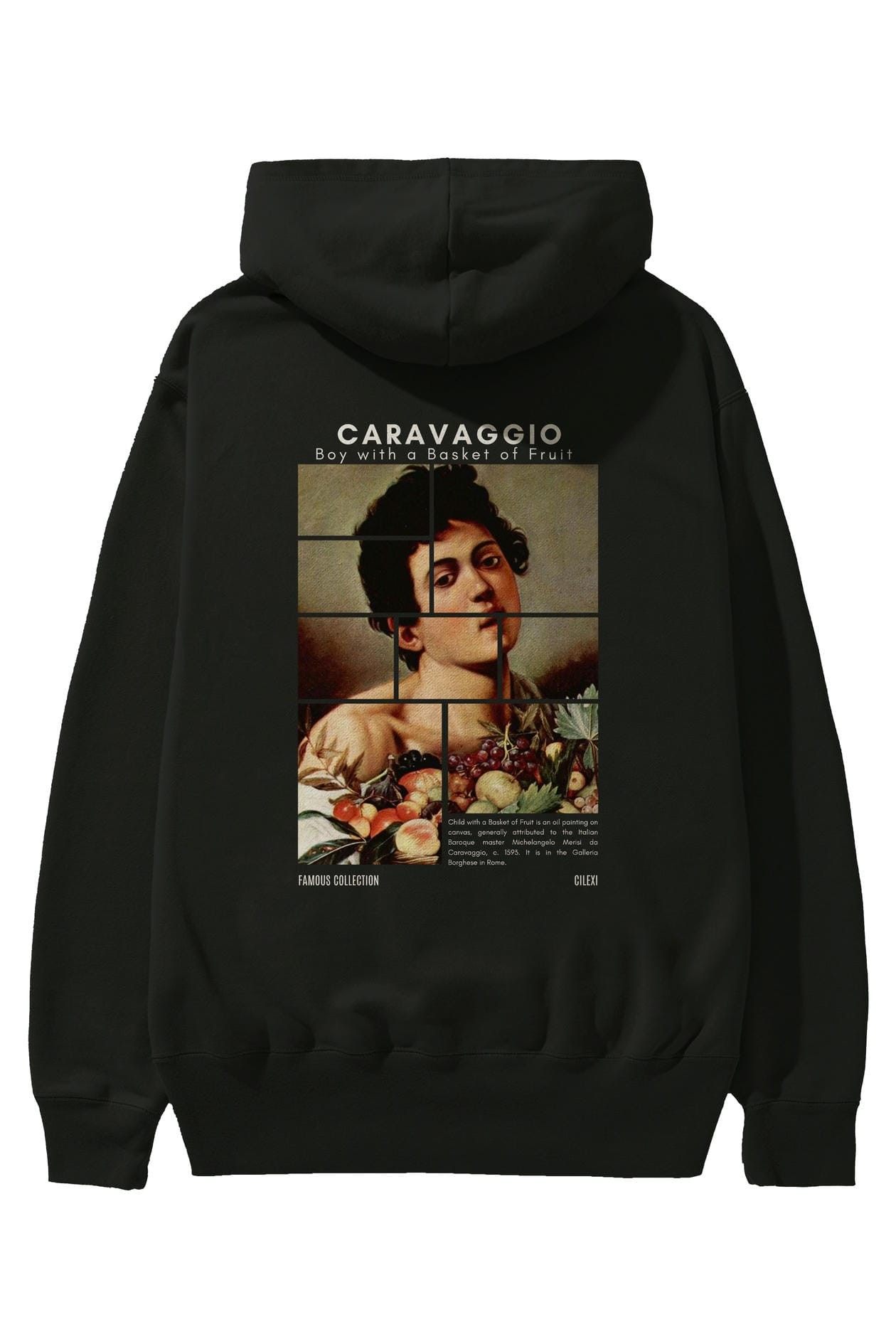 Caravaggio Boy Arka Baskılı Hoodie Oversize Kapüşonlu Sweatshirt Erkek Kadın
