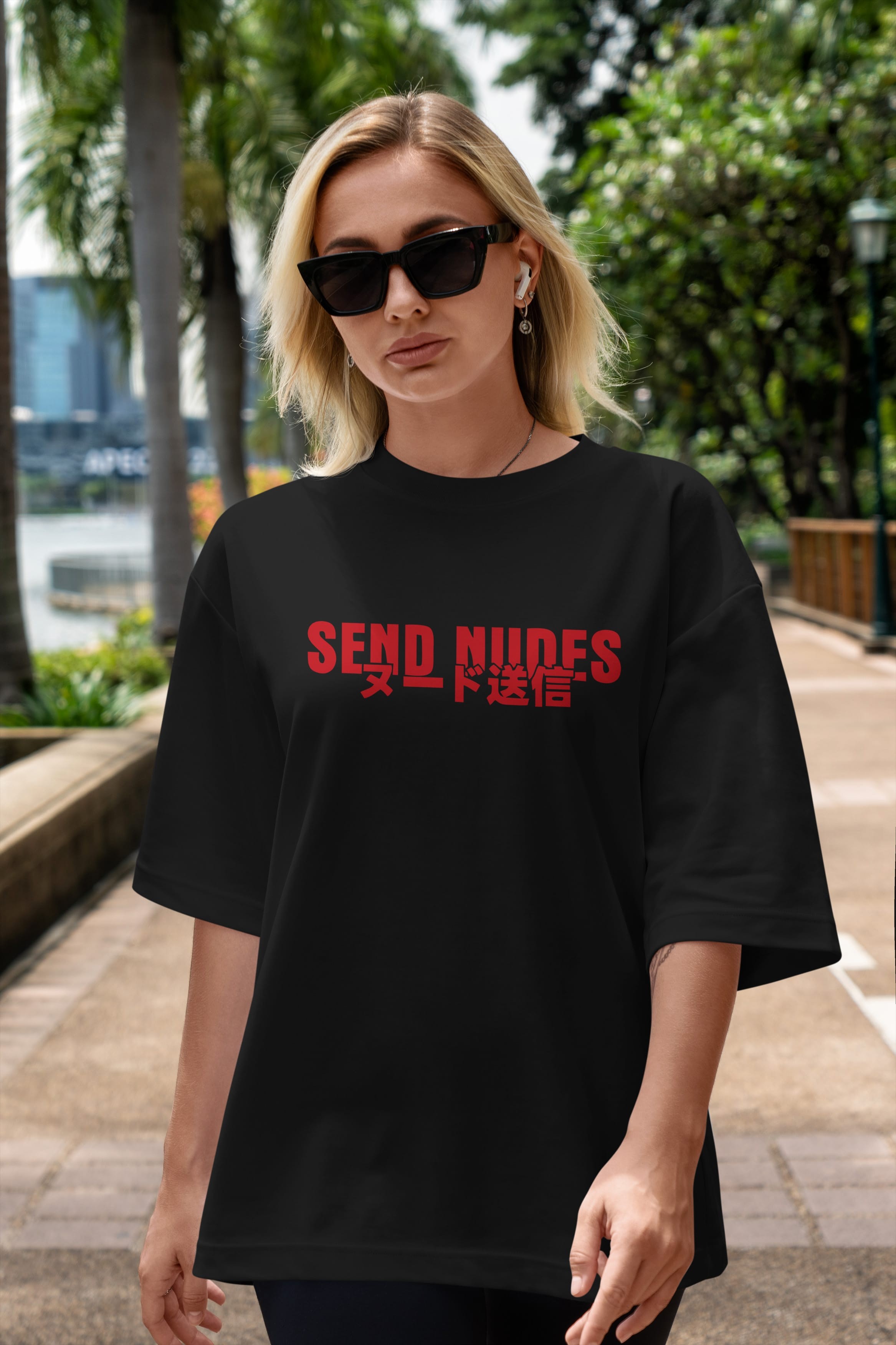 Send Nudes Ön Baskılı Oversize t-shirt %100 pamuk Erkek Kadın Unisex