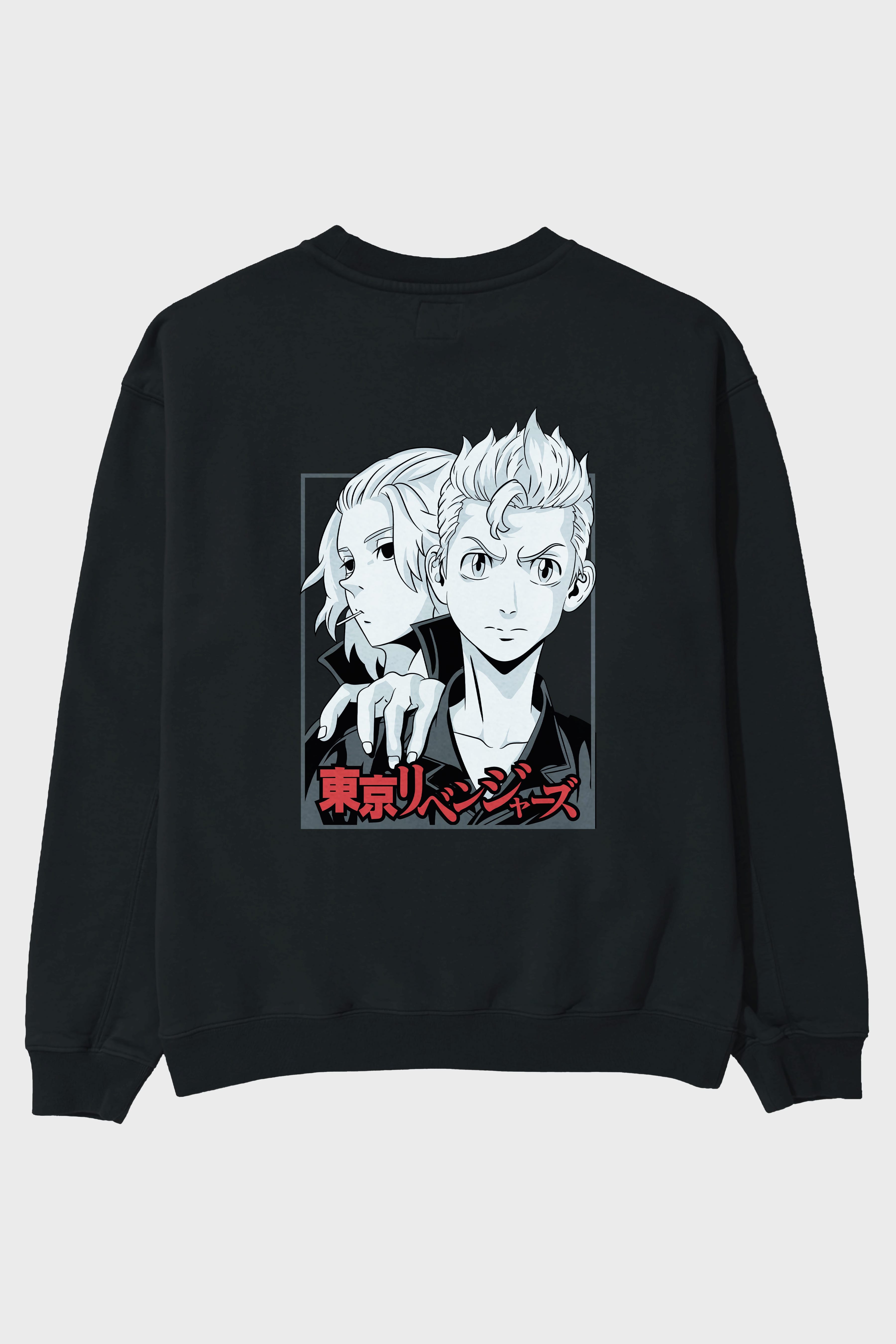 TOKYO REVENGERS Anime Arka Baskılı Oversize Sweatshirt Erkek Kadın Unisex