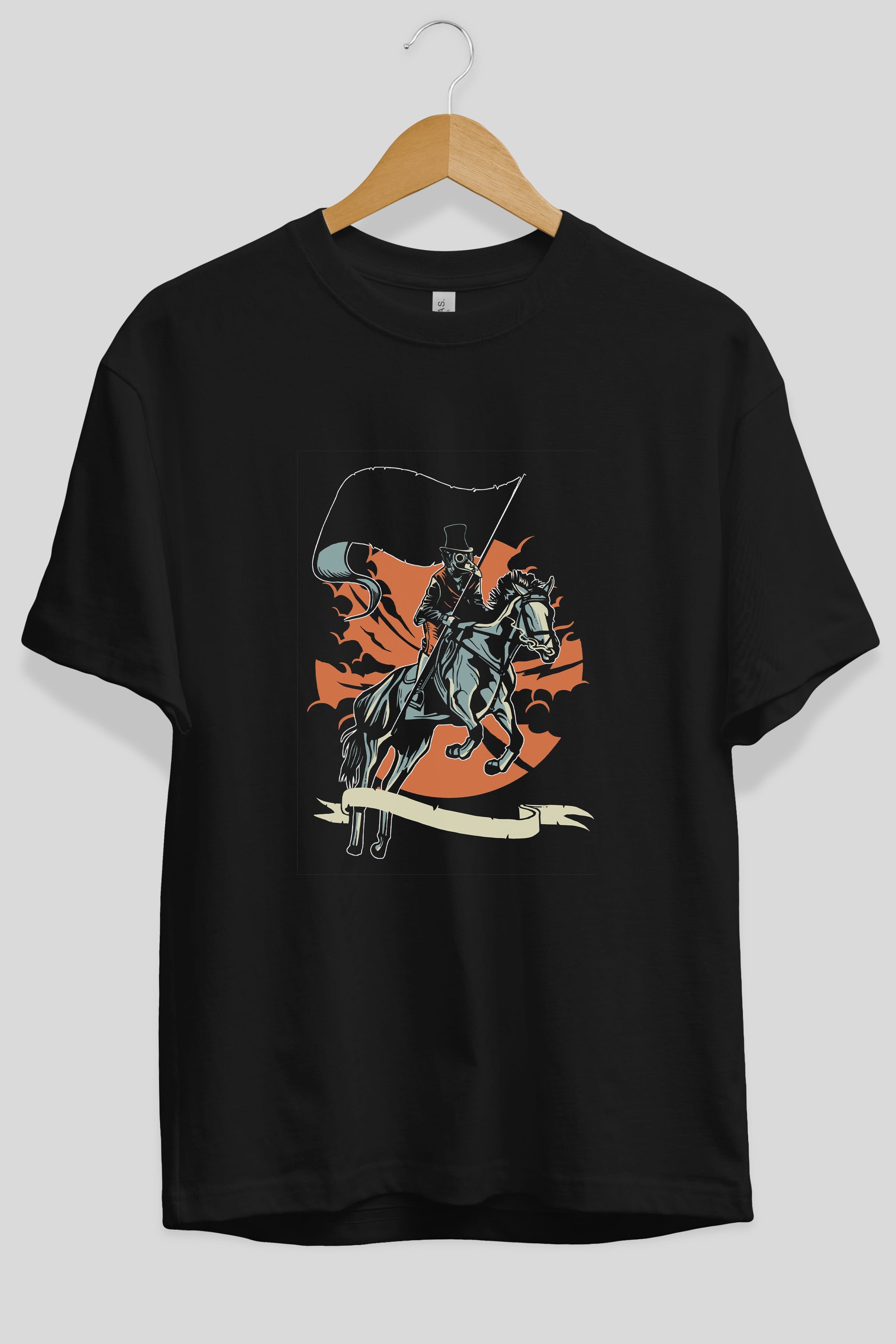 Plague Doctor Ön Baskılı Oversize t-shirt Erkek Kadın Unisex %100 Pamuk tişort