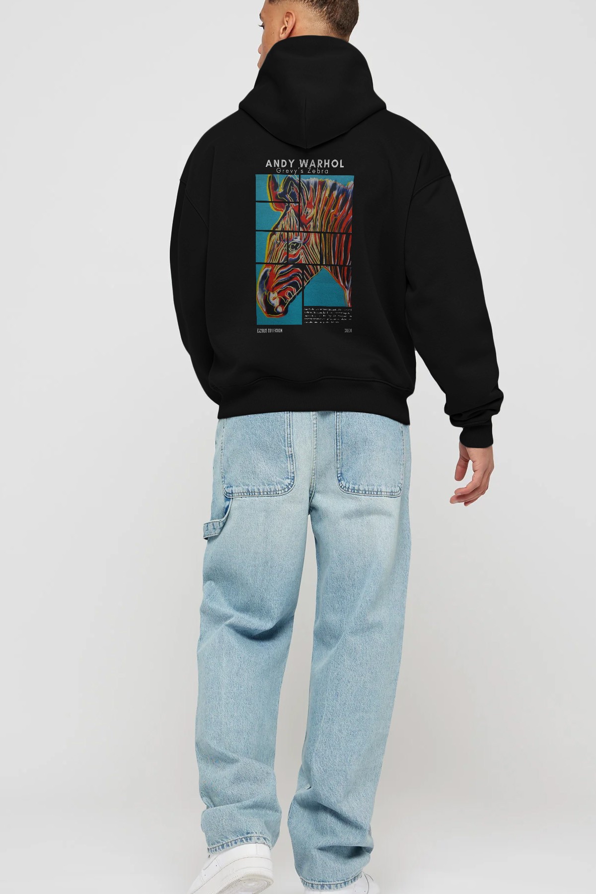 Andy Warhol Arka Baskılı Hoodie Oversize Kapüşonlu Sweatshirt Erkek Kadın