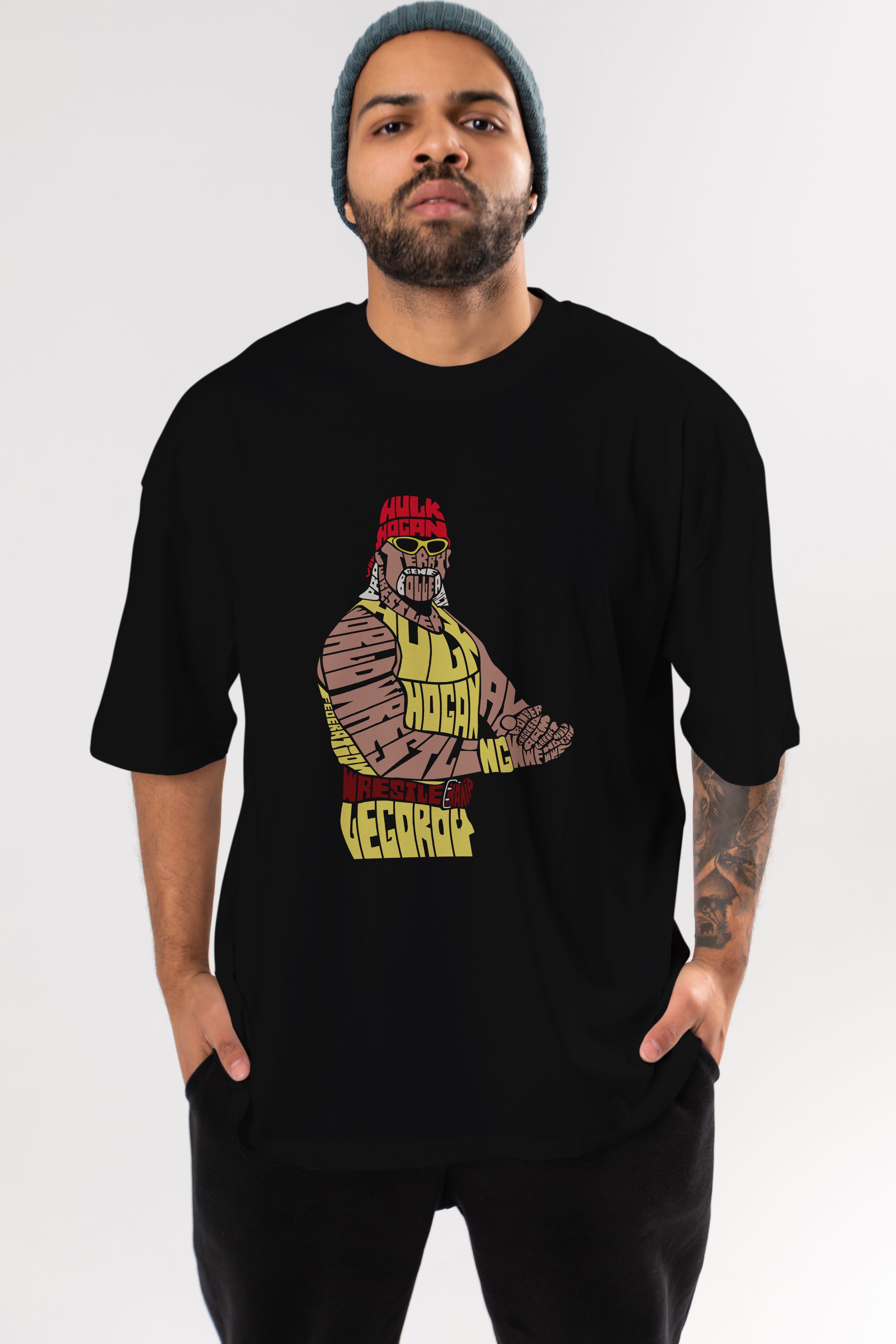 Hulk Hogan Ön Baskılı Oversize t-shirt %100 pamuk Erkek Kadın Unisex