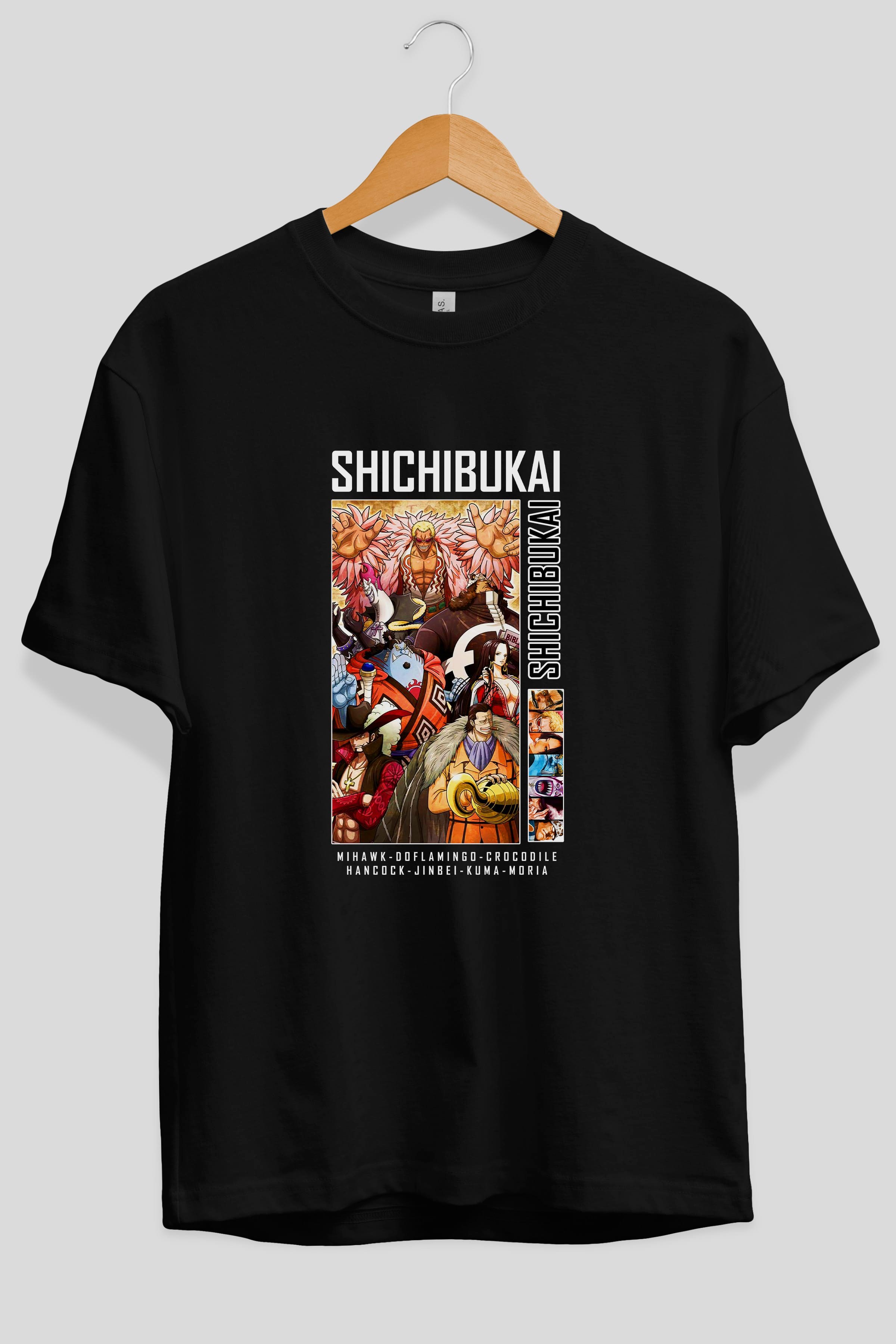 Shichibukai Anime Ön Baskılı Oversize t-shirt Erkek Kadın Unisex