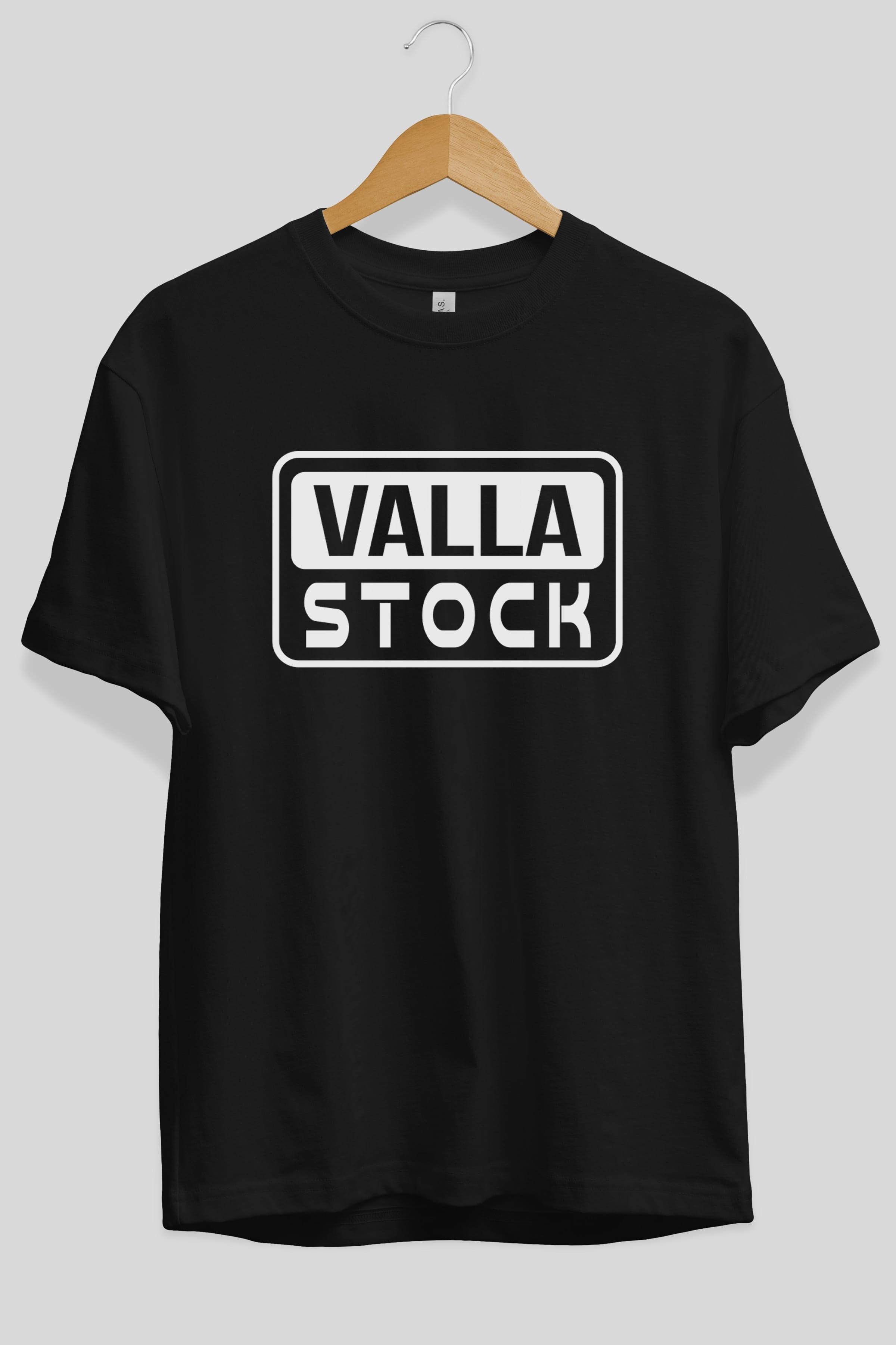 Valla Stock Ön Baskılı Oversize t-shirt %100 pamuk Erkek Kadın Unisex