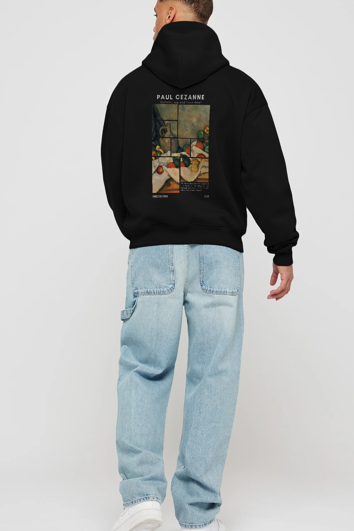 Paul Cezanne Curtain Arka Baskılı Hoodie Oversize Kapüşonlu Sweatshirt Erkek Kadın